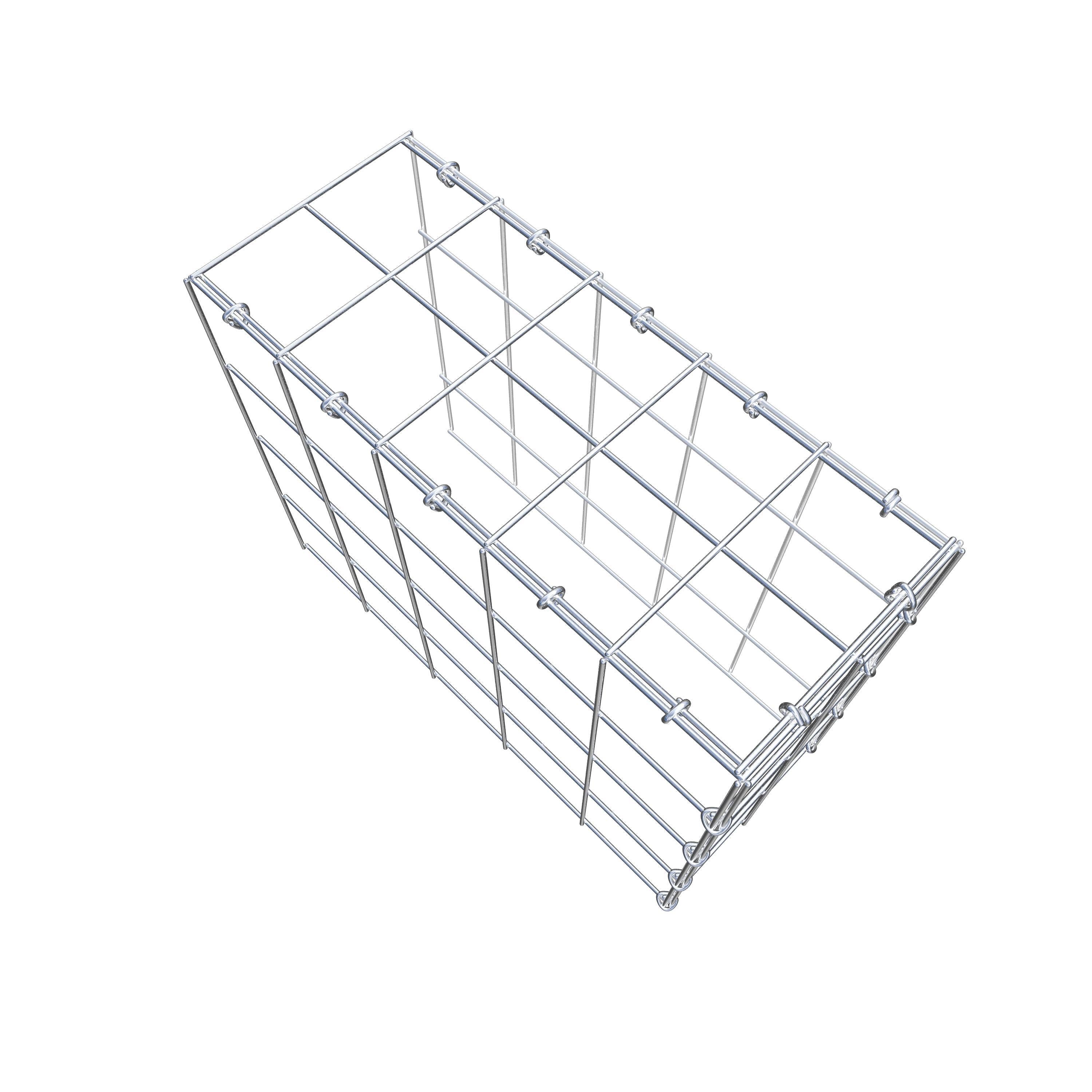 Schanskorf type 4 50 cm x 40 cm x 20 cm (L x H x D), maaswijdte 10 cm x 10 cm, C-ring