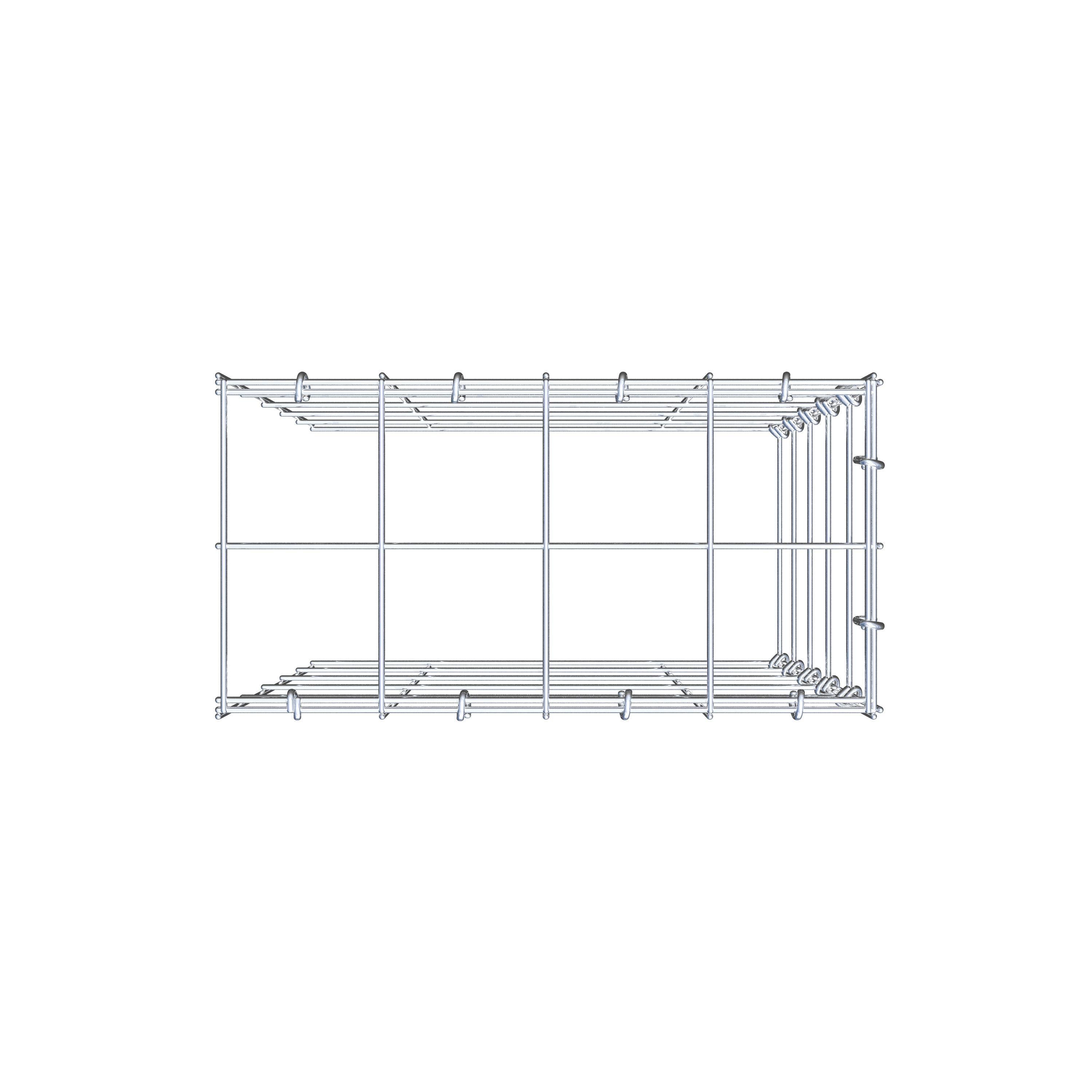 Schanskorf type 4 50 cm x 40 cm x 20 cm (L x H x D), maaswijdte 10 cm x 10 cm, C-ring