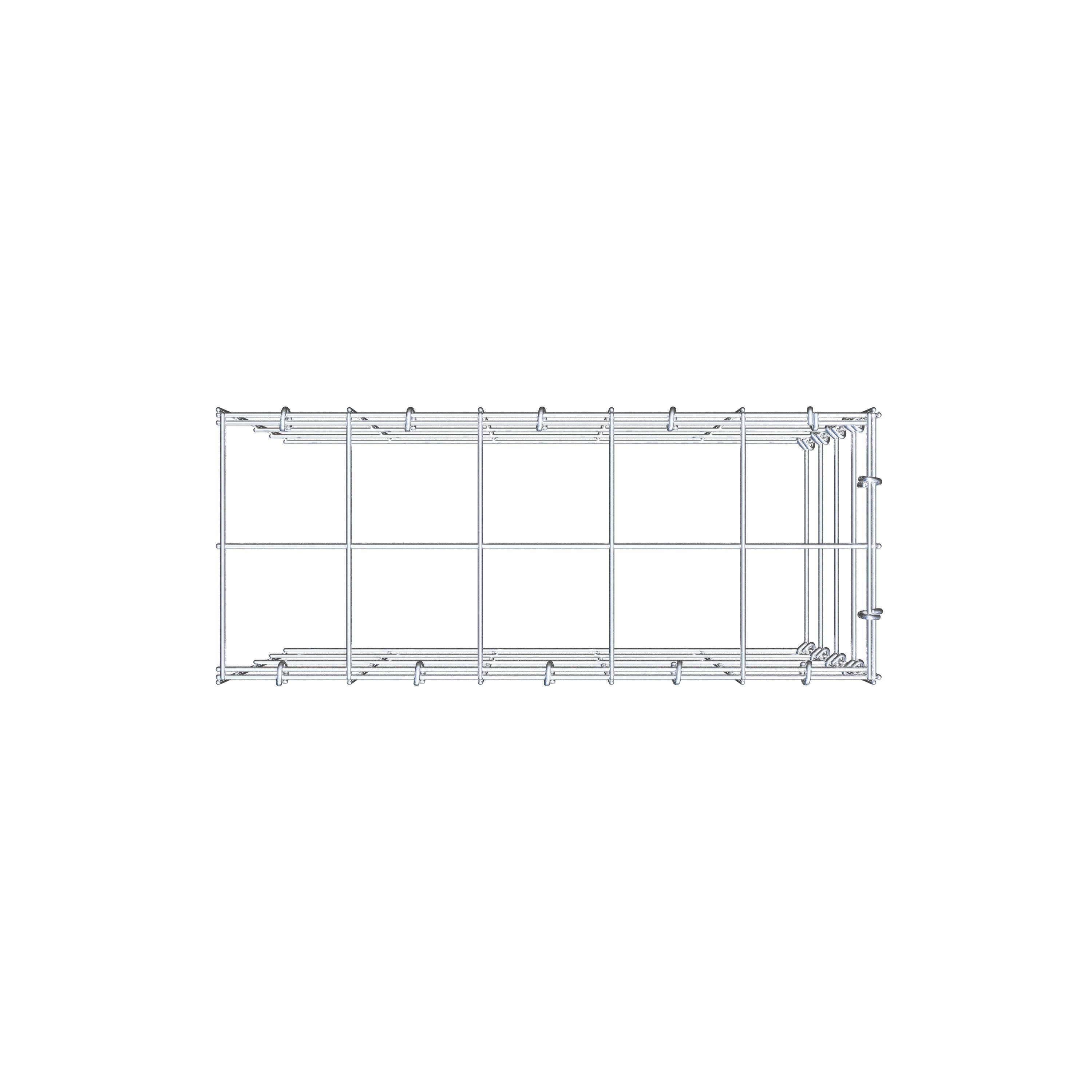 Schanskorf type 4 50 cm x 40 cm x 20 cm (L x H x D), maaswijdte 10 cm x 10 cm, C-ring