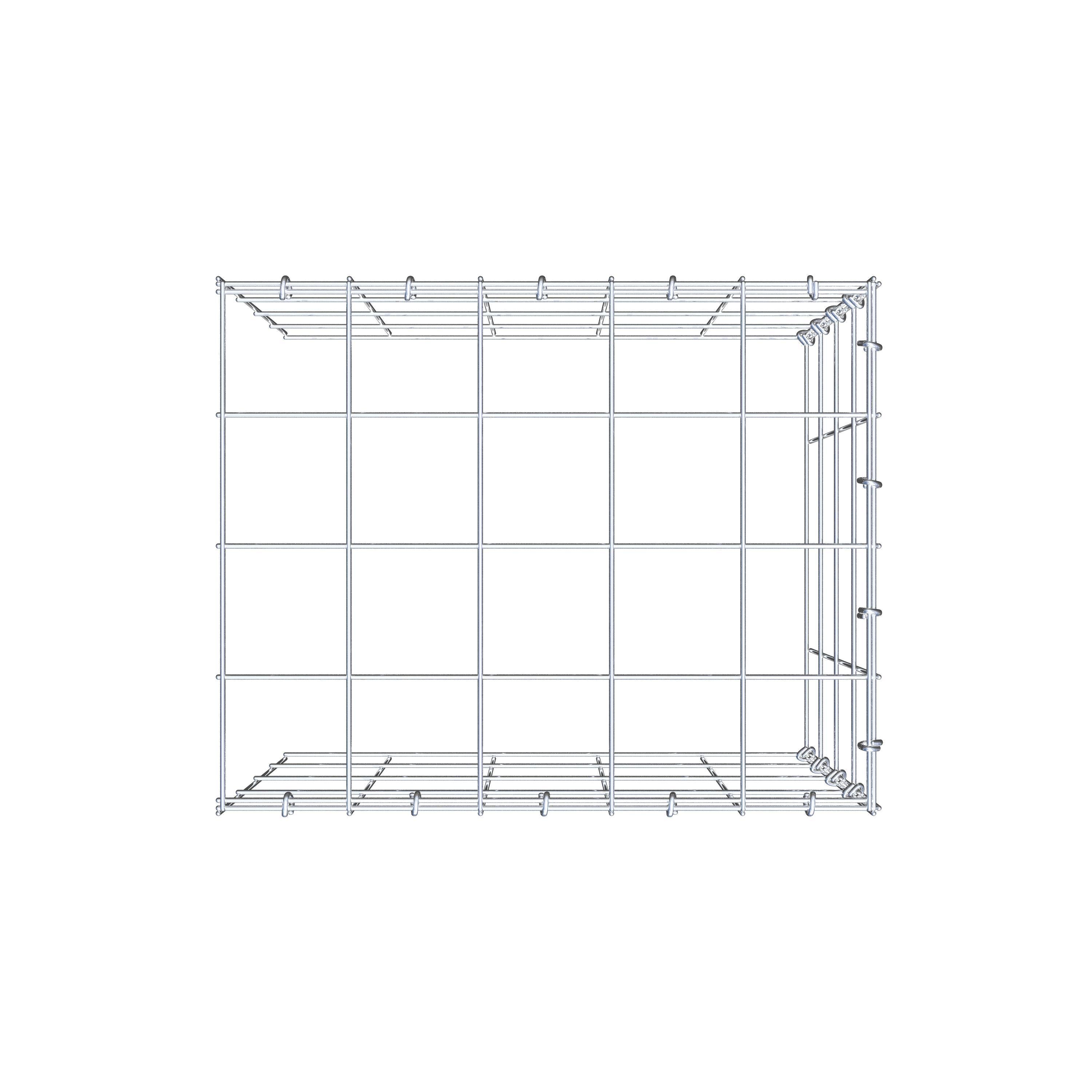 Gabbione aggiuntivo tipo 4 50 cm x 40 cm x 40 cm (L x H x P), maglia 10 cm x 10 cm, anello a C