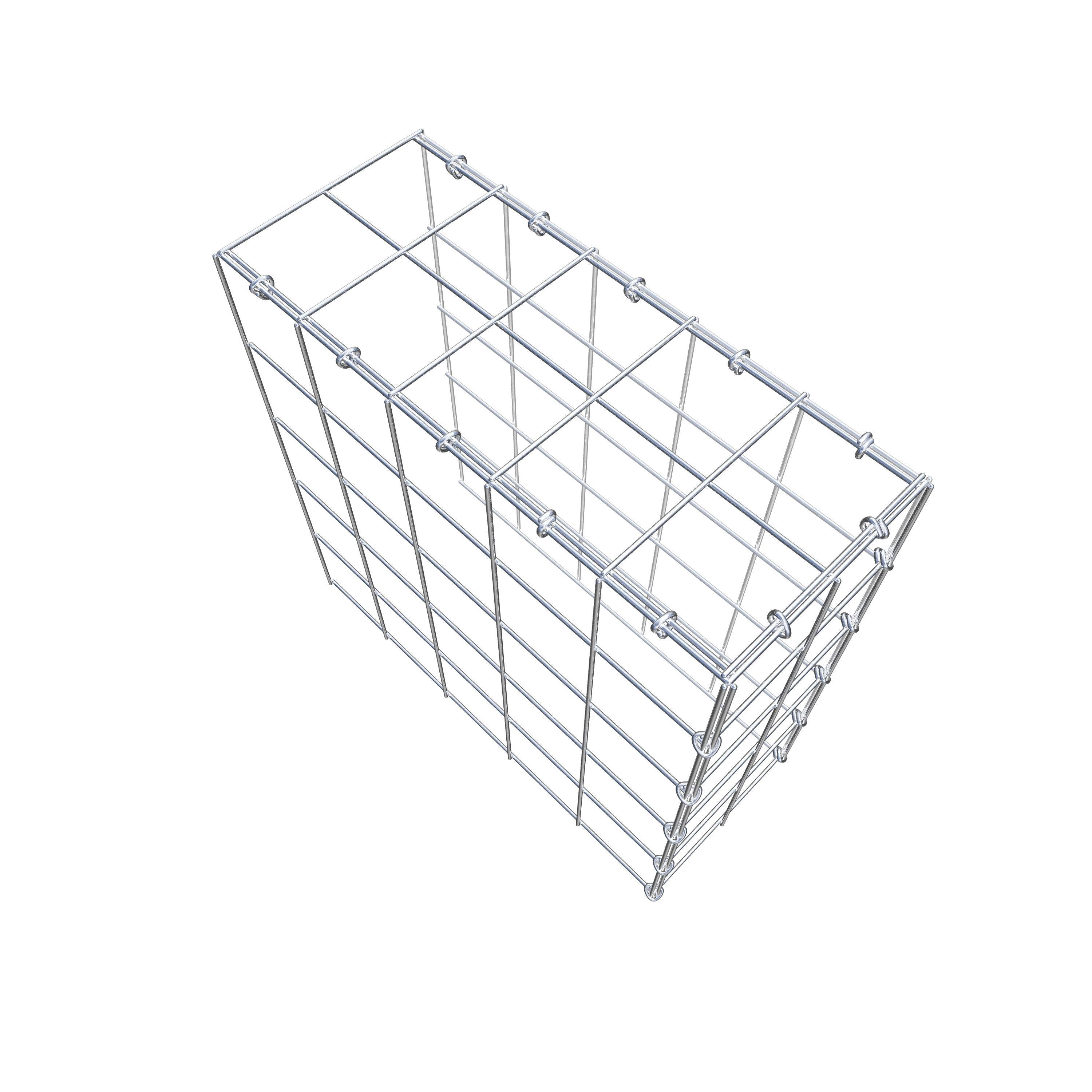 Schanskorf type 4 50 cm x 50 cm x 20 cm (L x H x D), maaswijdte 10 cm x 10 cm, C-ring