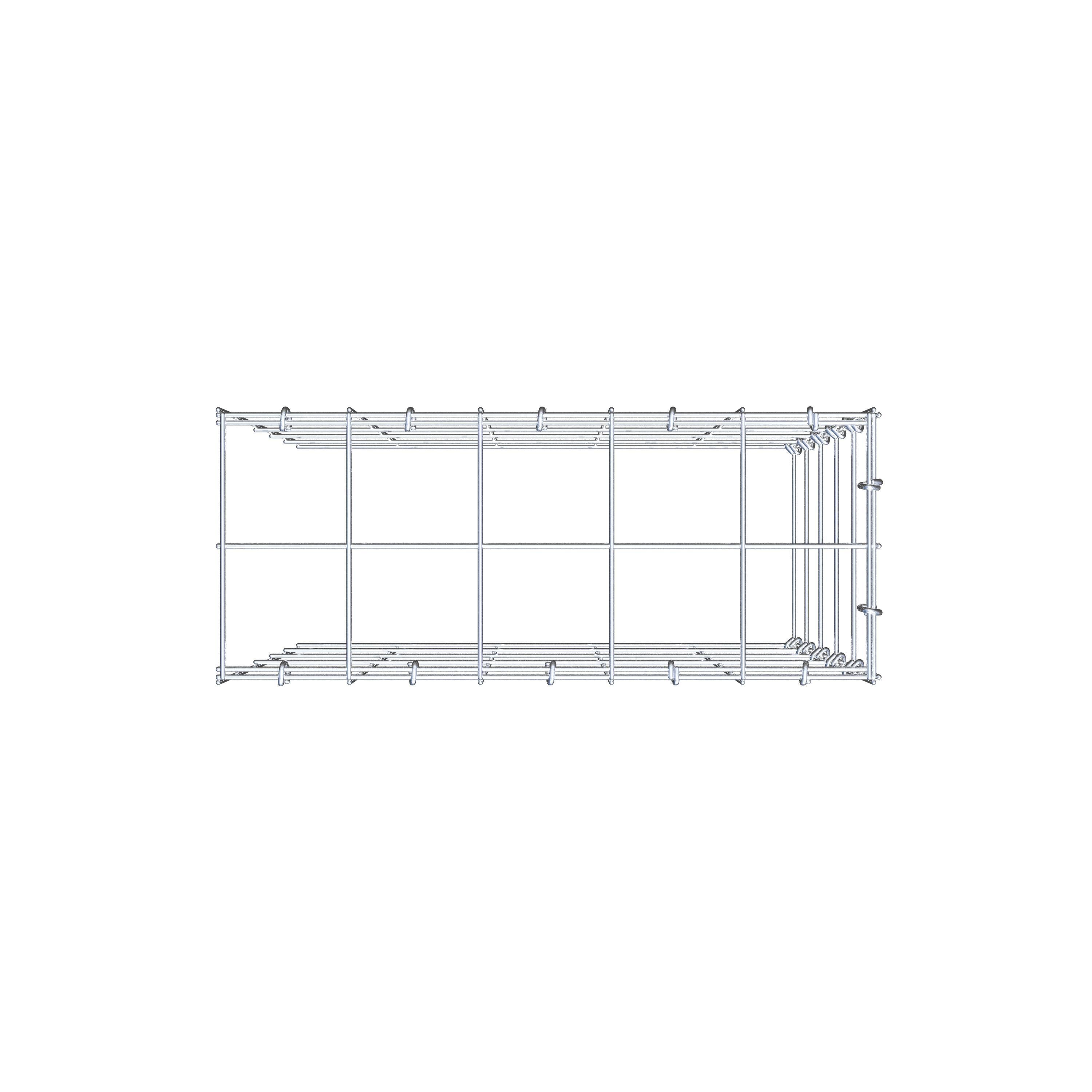 Schanskorf type 4 50 cm x 50 cm x 20 cm (L x H x D), maaswijdte 10 cm x 10 cm, C-ring