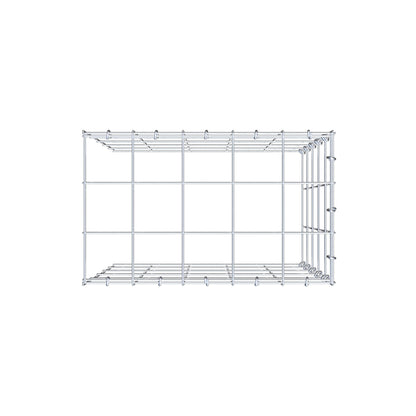 Mounted gabion type 4 50 cm x 50 cm x 30 cm (L x H x D), mesh size 10 cm x 10 cm, C-ring