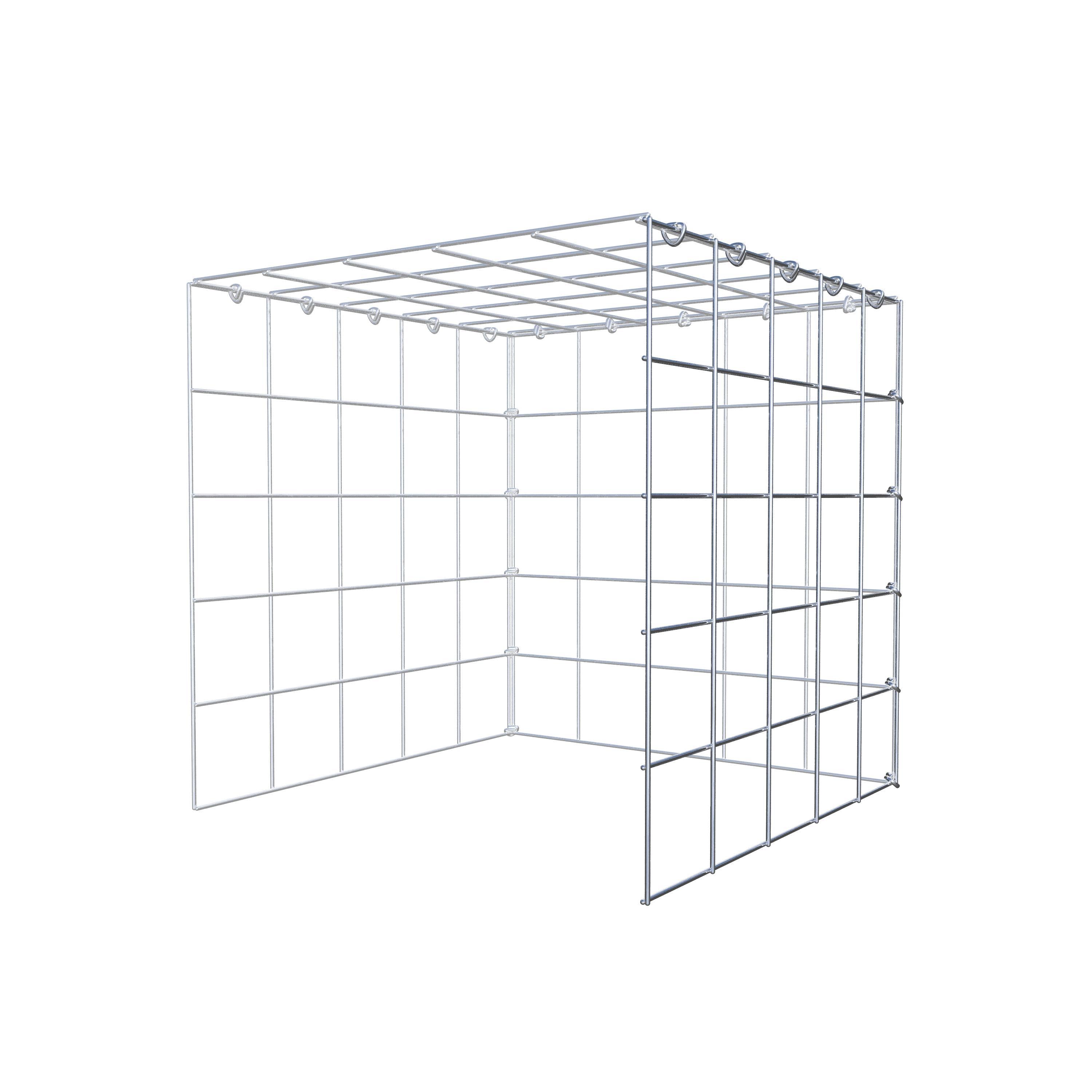 Monteret gabion type 4 50 cm x 50 cm x 50 cm (L x H x D), maskestørrelse 10 cm x 10 cm, C-ring