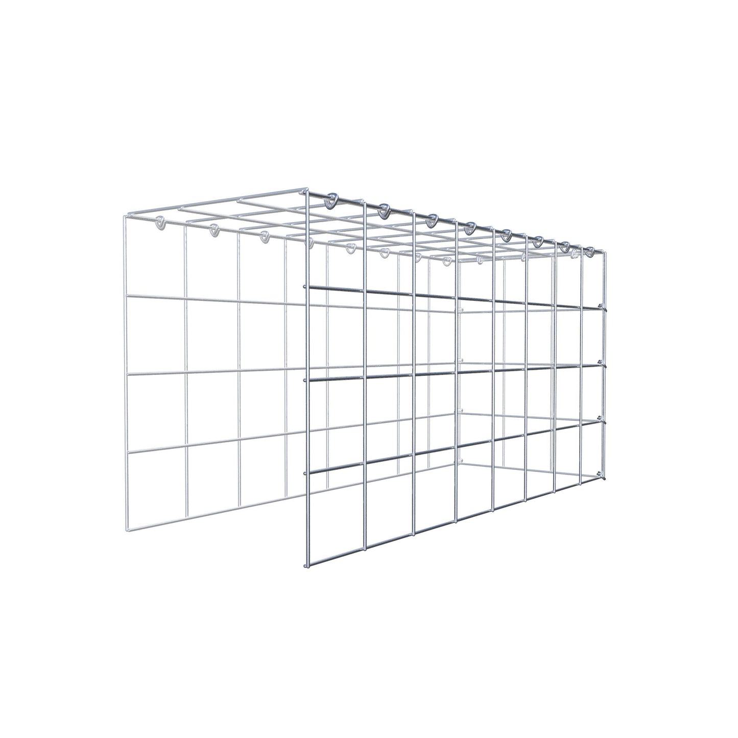 Add-on schanskorf type 4 80 cm x 40 cm x 30 cm (L x H x D), maaswijdte 10 cm x 10 cm, C-ring