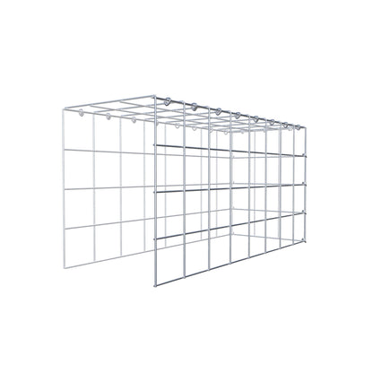 Add-on schanskorf type 4 80 cm x 40 cm x 30 cm (L x H x D), maaswijdte 10 cm x 10 cm, C-ring