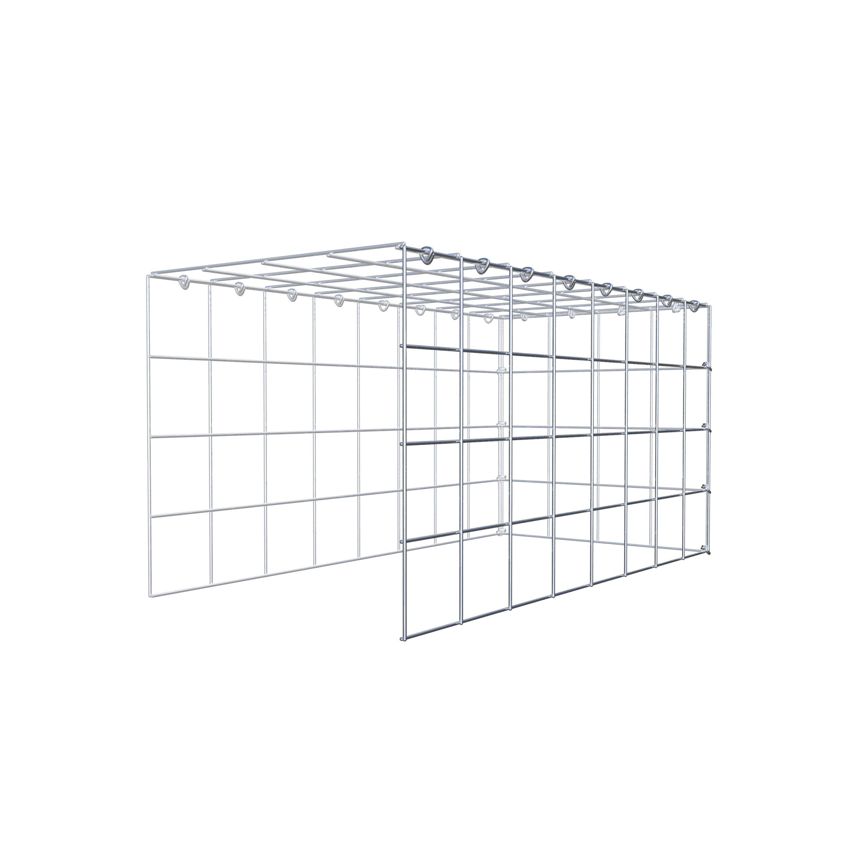 Schanskorf type 4 80 cm x 40 cm x 40 cm (L x H x D), maaswijdte 10 cm x 10 cm, C-ring