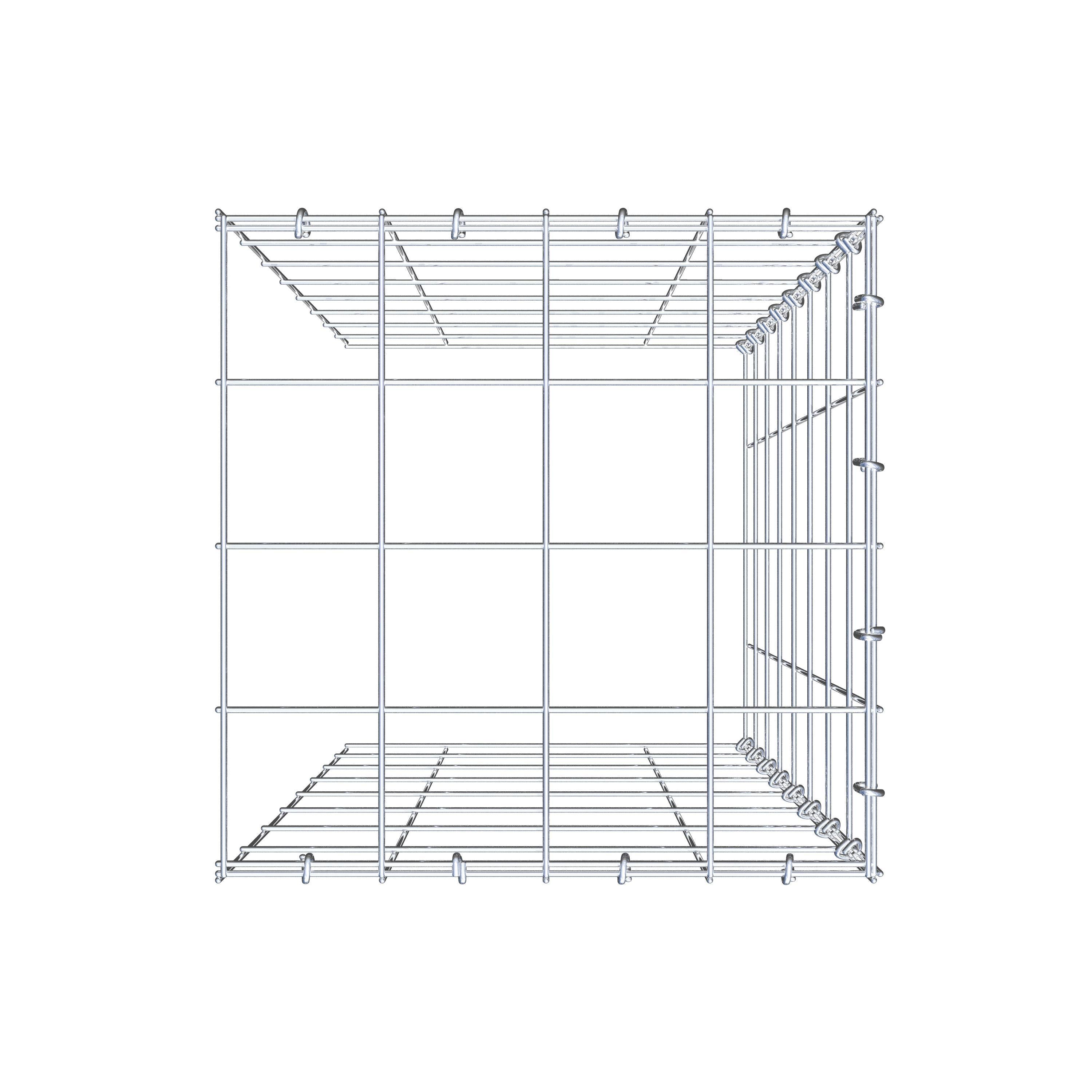 Schanskorf type 4 80 cm x 40 cm x 40 cm (L x H x D), maaswijdte 10 cm x 10 cm, C-ring