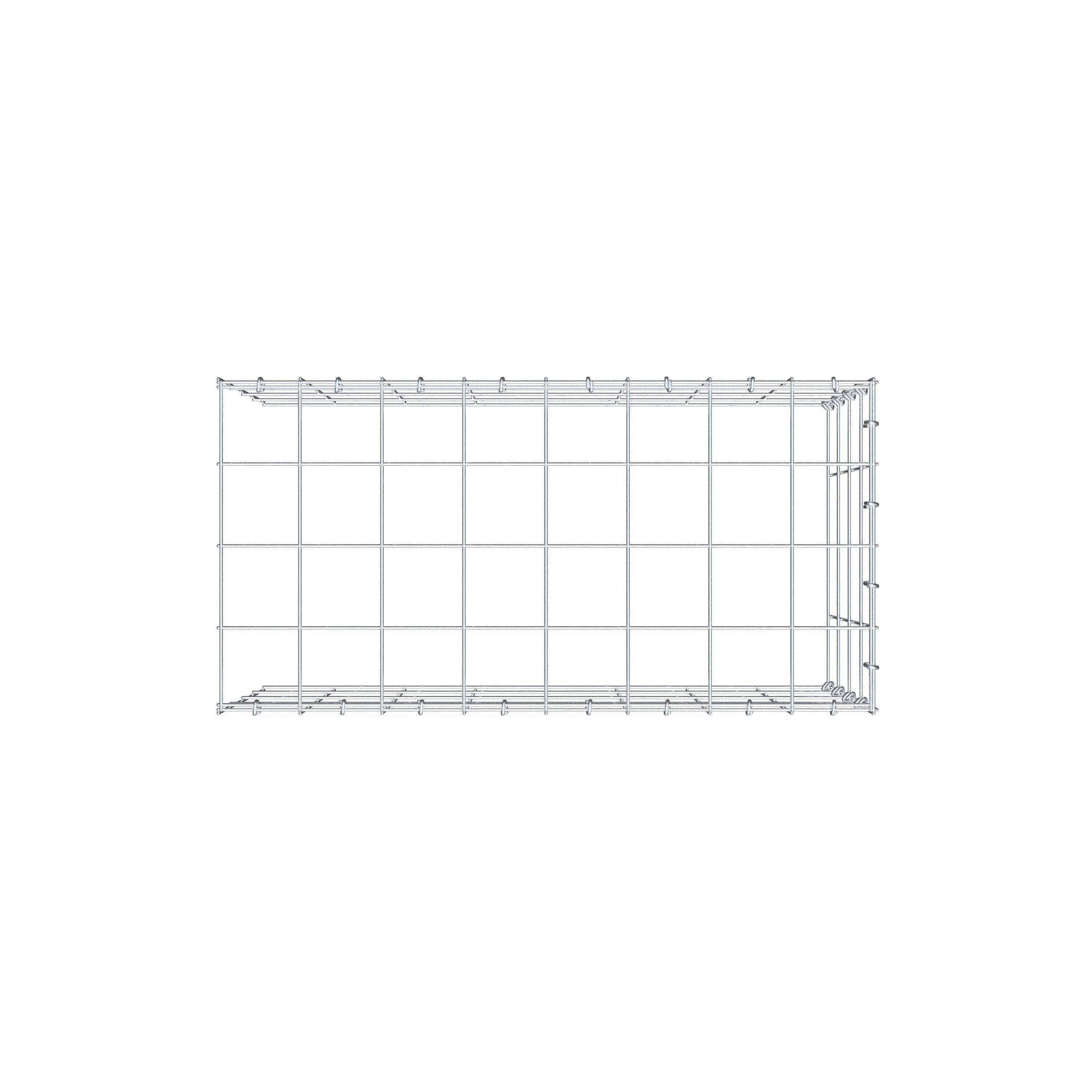 Schanskorf type 4 80 cm x 40 cm x 40 cm (L x H x D), maaswijdte 10 cm x 10 cm, C-ring