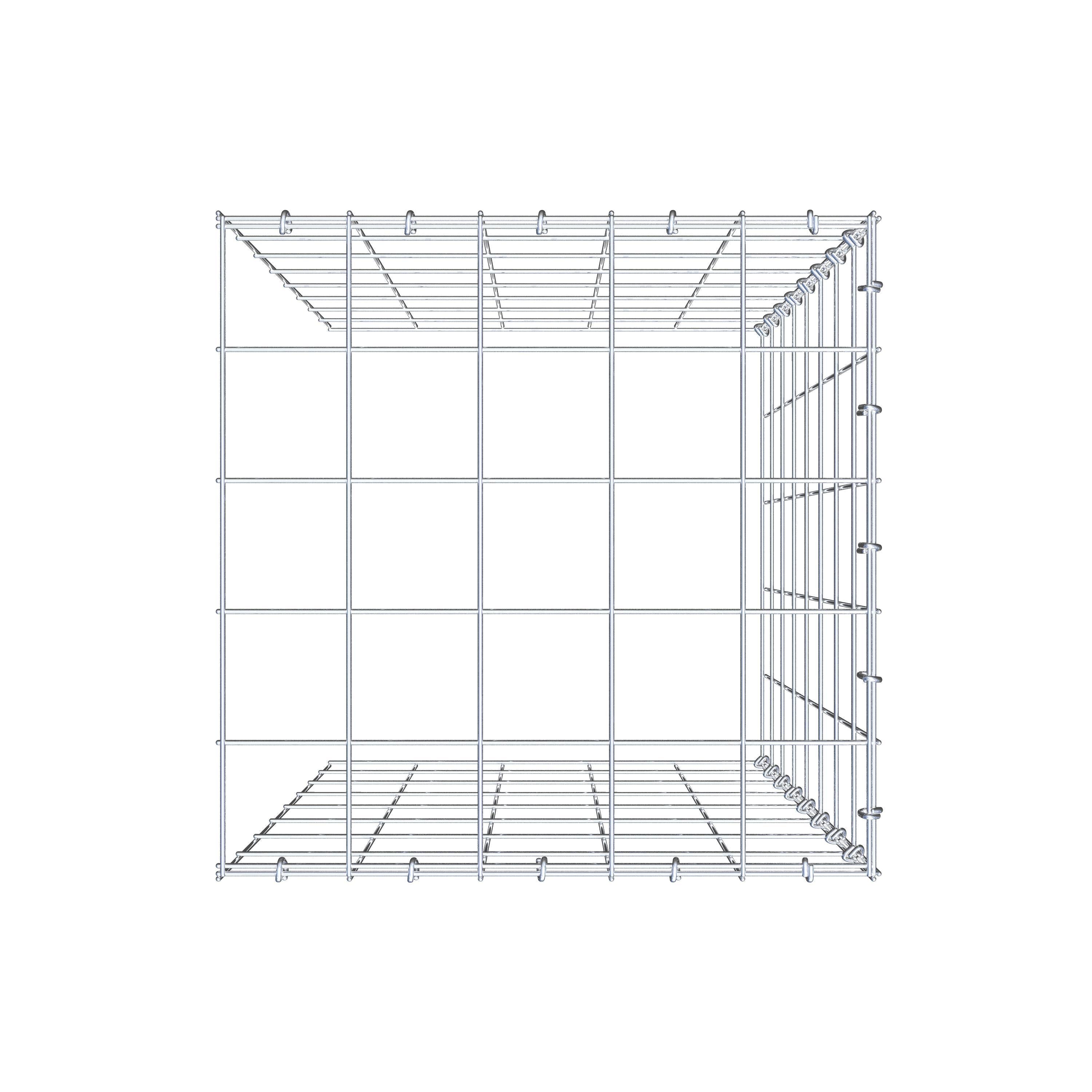 Schanskorf type 4 80 cm x 50 cm x 50 cm (L x H x D), maaswijdte 10 cm x 10 cm, C-ring