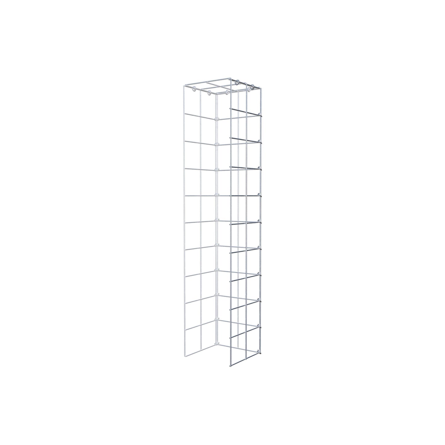 Monteret gabion type 4 100 cm x 20 cm x 20 cm (L x H x D), maskestørrelse 10 cm x 10 cm, C-ring