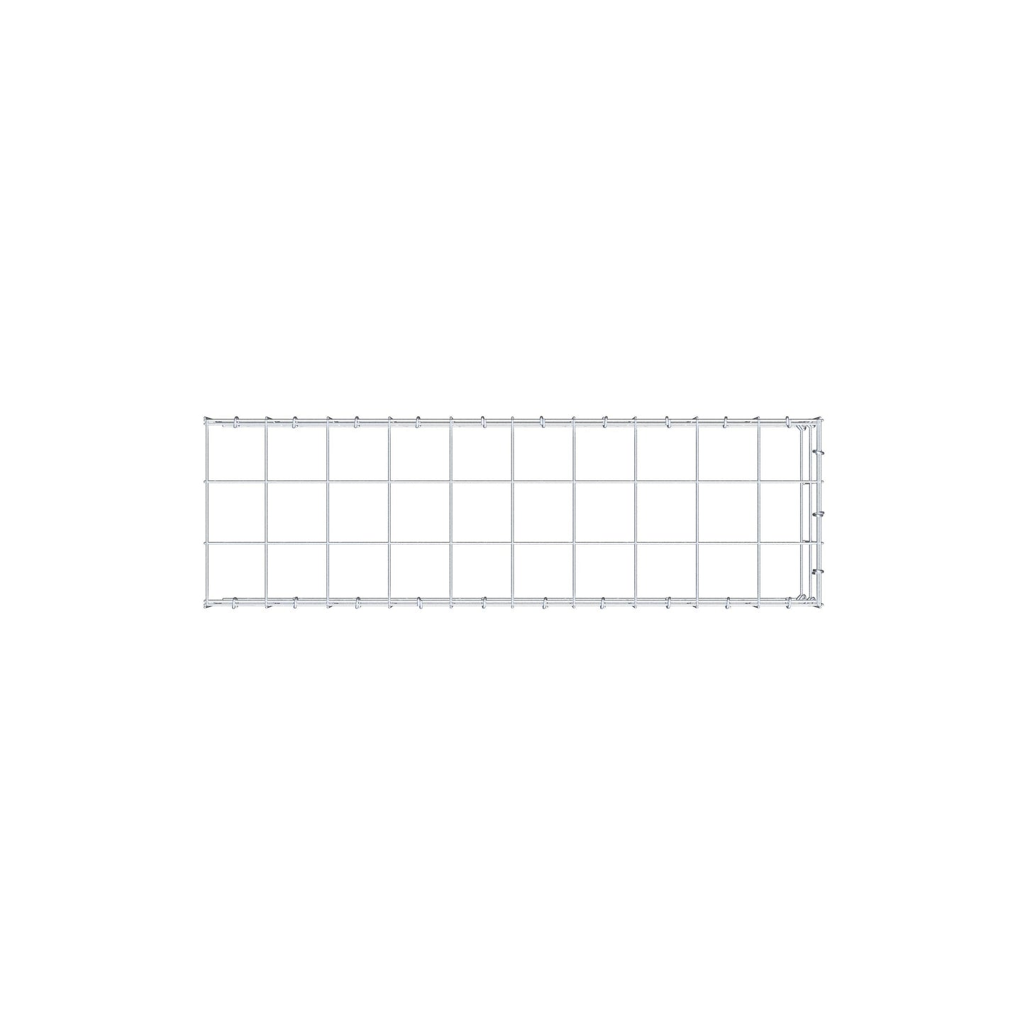 Monteret gabion type 4 100 cm x 20 cm x 30 cm (L x H x D), maskestørrelse 10 cm x 10 cm, C-ring
