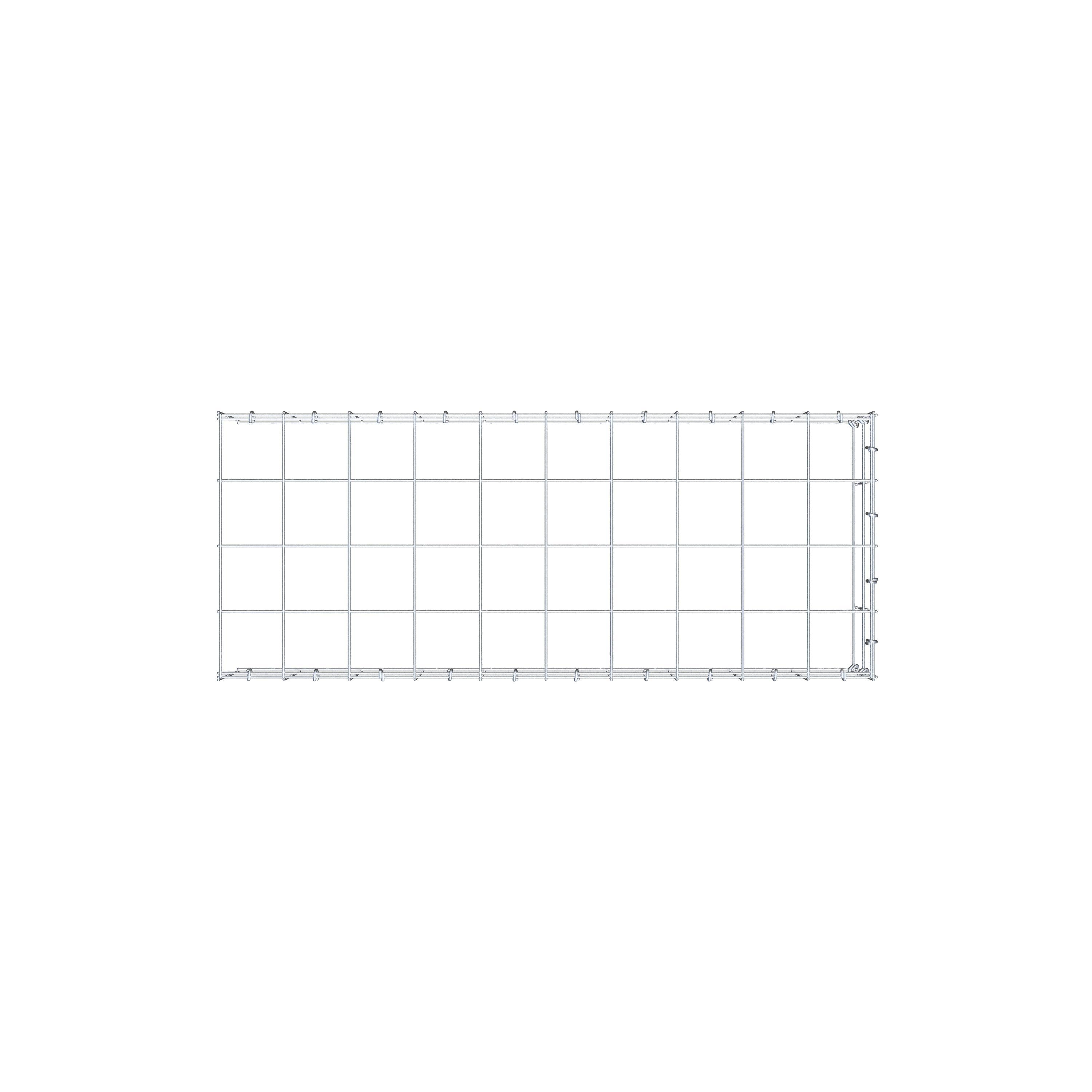 Anbaugabione Typ 4 100 cm x 20 cm x 40 cm (L x H x T), Maschenweite 10 cm x 10 cm, C-Ring