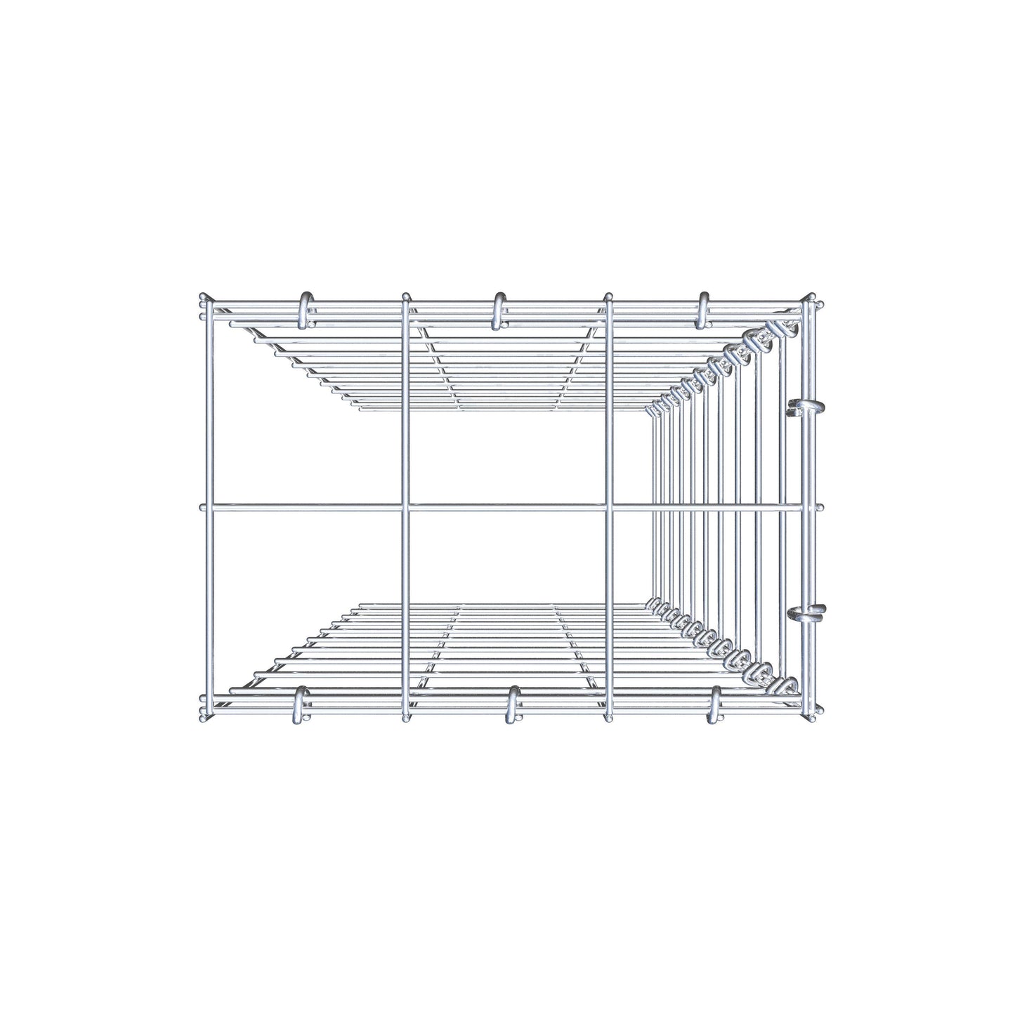 Add-on schanskorf type 4 100 cm x 30 cm x 20 cm (L x H x D), maaswijdte 10 cm x 10 cm, C-ring