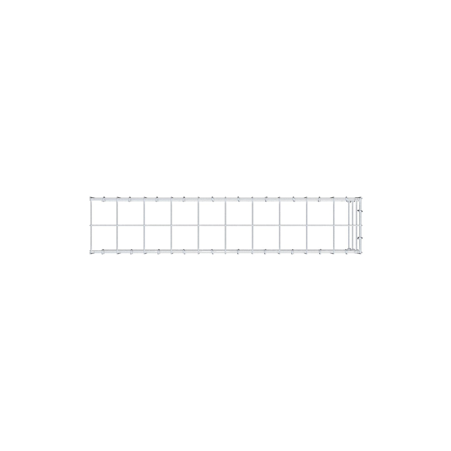 Add-on schanskorf type 4 100 cm x 30 cm x 20 cm (L x H x D), maaswijdte 10 cm x 10 cm, C-ring
