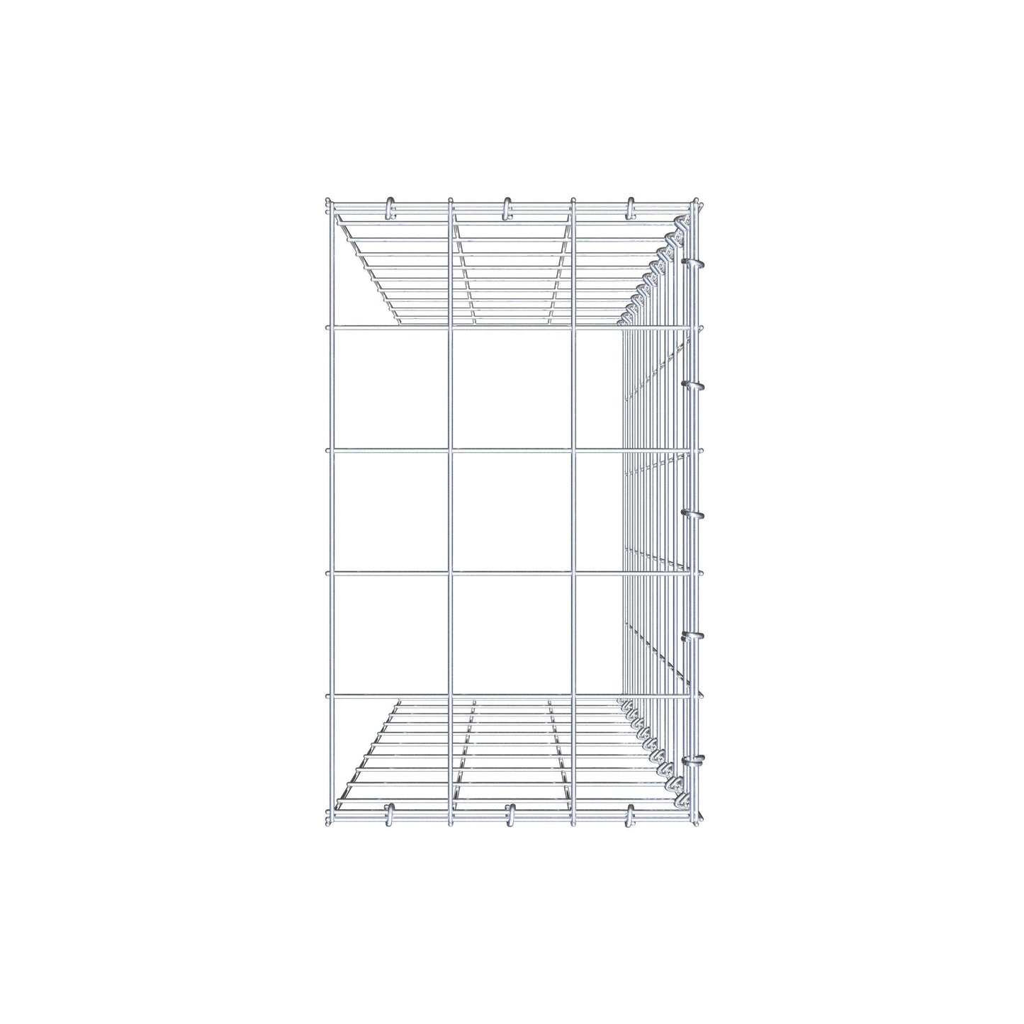 Gavión complementario de tipo 4 100 cm x 30 cm x 50 cm (L x A x P), malla 10 cm x 10 cm, anillo en C