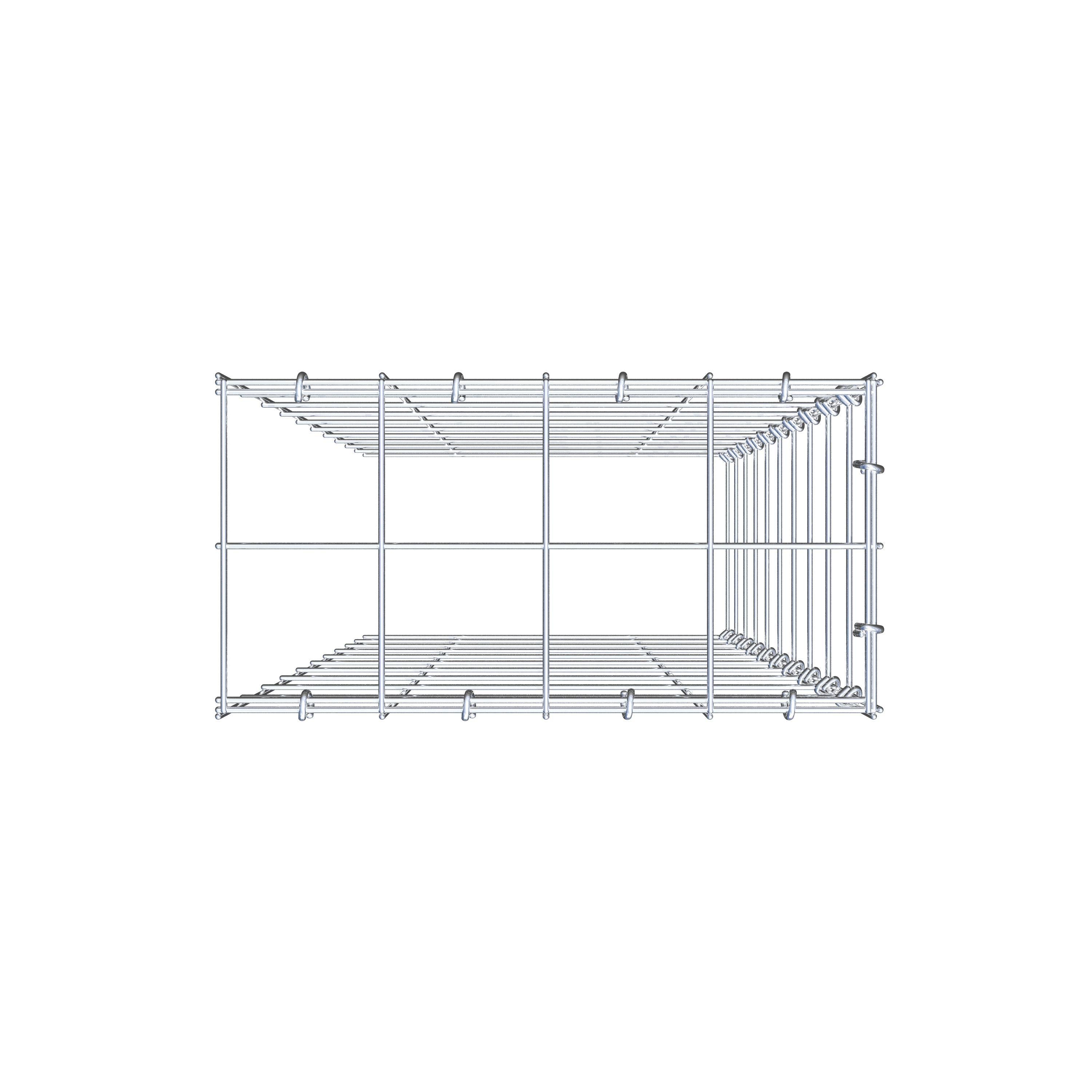 Schanskorf type 4 100 cm x 40 cm x 20 cm (L x H x D), maaswijdte 10 cm x 10 cm, C-ring