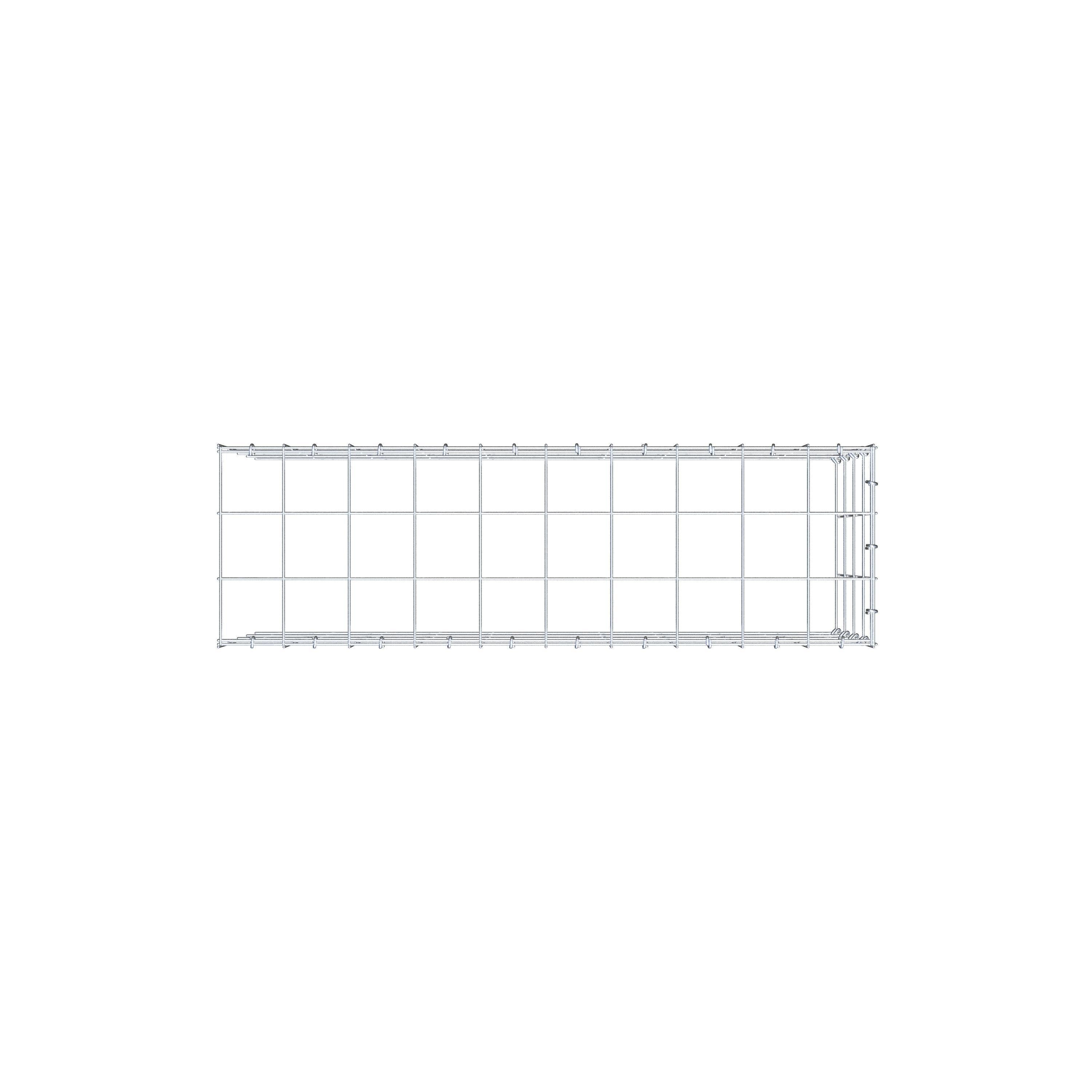 Schanskorf type 4 100 cm x 40 cm x 30 cm (L x H x D), maaswijdte 10 cm x 10 cm, C-ring