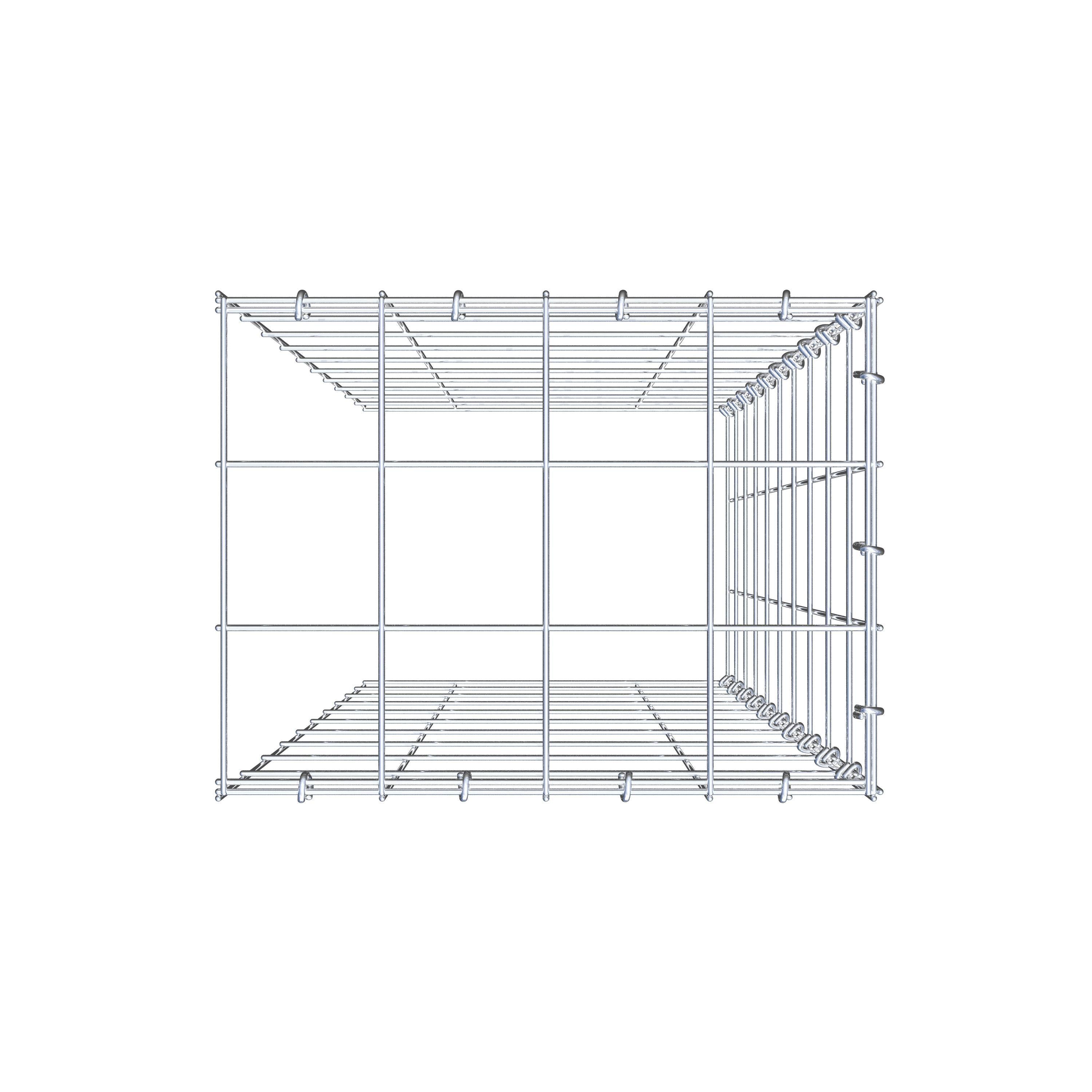 Schanskorf type 4 100 cm x 40 cm x 30 cm (L x H x D), maaswijdte 10 cm x 10 cm, C-ring