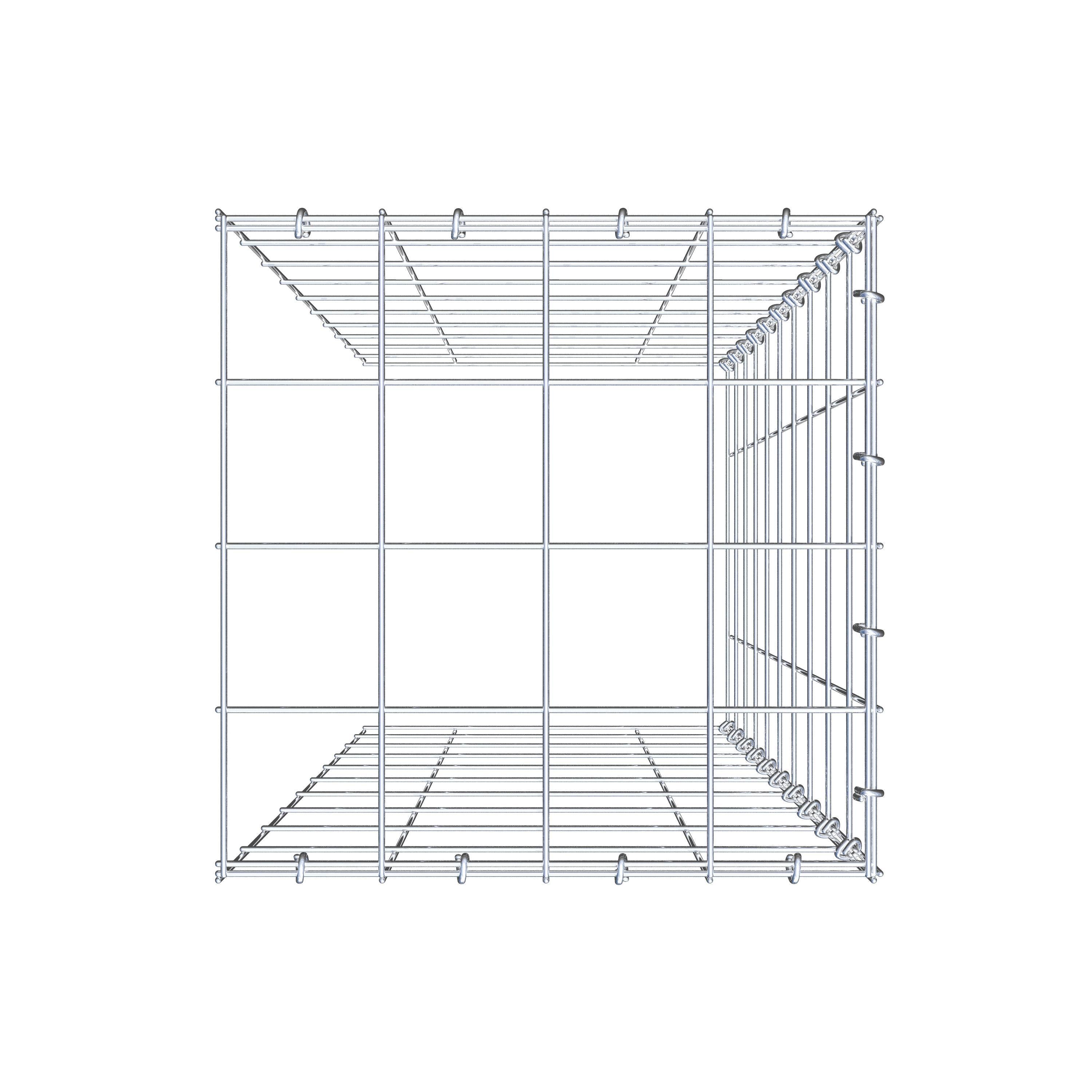 Schanskorf type 4 100 cm x 40 cm x 40 cm (L x H x D), maaswijdte 10 cm x 10 cm, C-ring