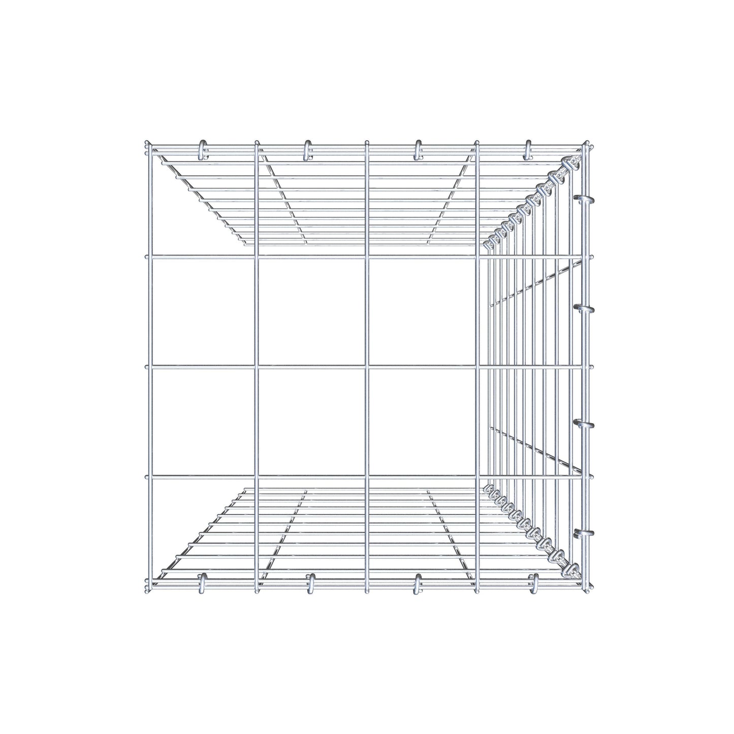 Gavión adicional tipo 4 100 cm x 40 cm x 40 cm (L x A x P), malla 10 cm x 10 cm, anillo en C