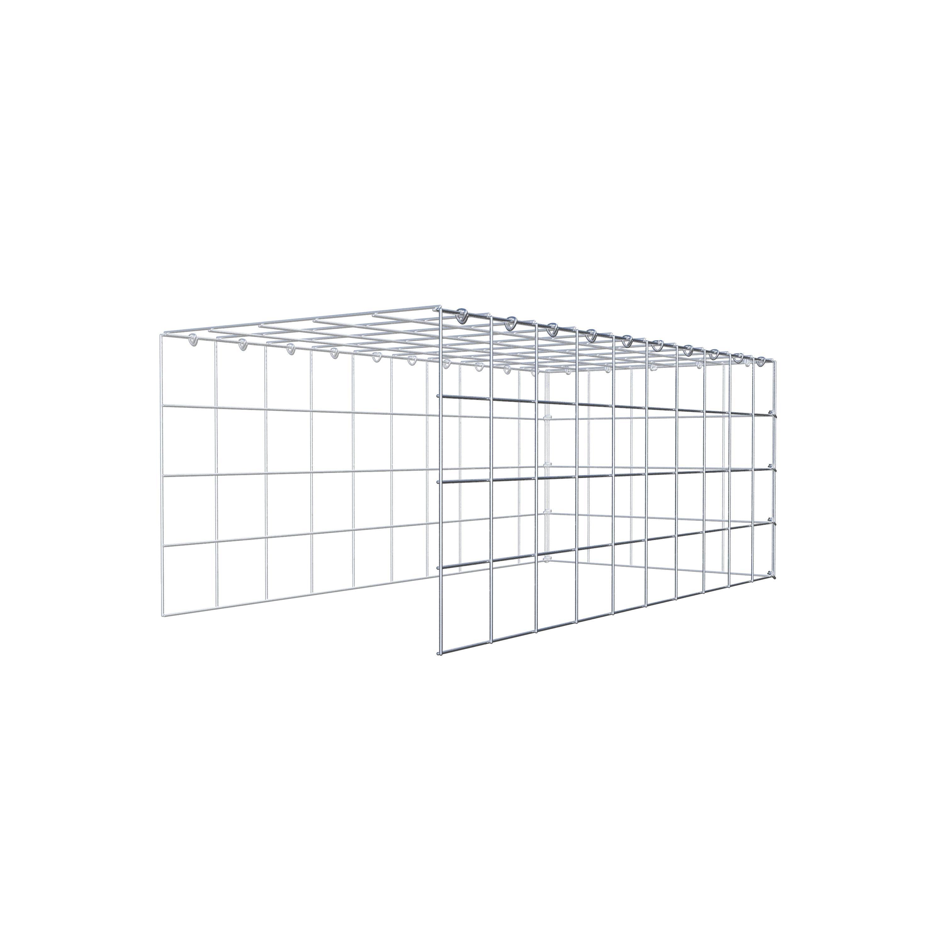 Schanskorf type 4 100 cm x 40 cm x 50 cm (L x H x D), maaswijdte 10 cm x 10 cm, C-ring