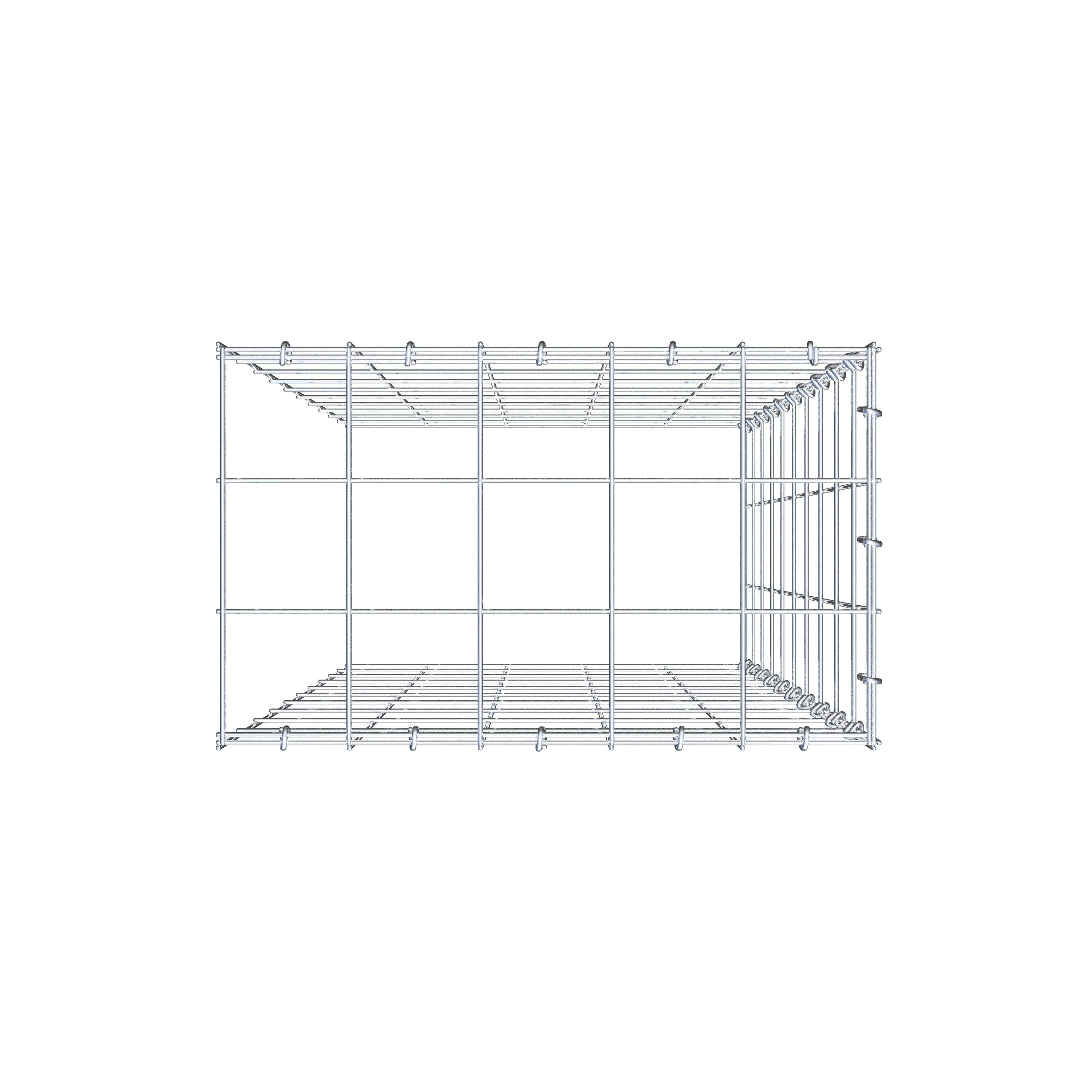 Schanskorf type 4 100 cm x 50 cm x 30 cm (L x H x D), maaswijdte 10 cm x 10 cm, C-ring