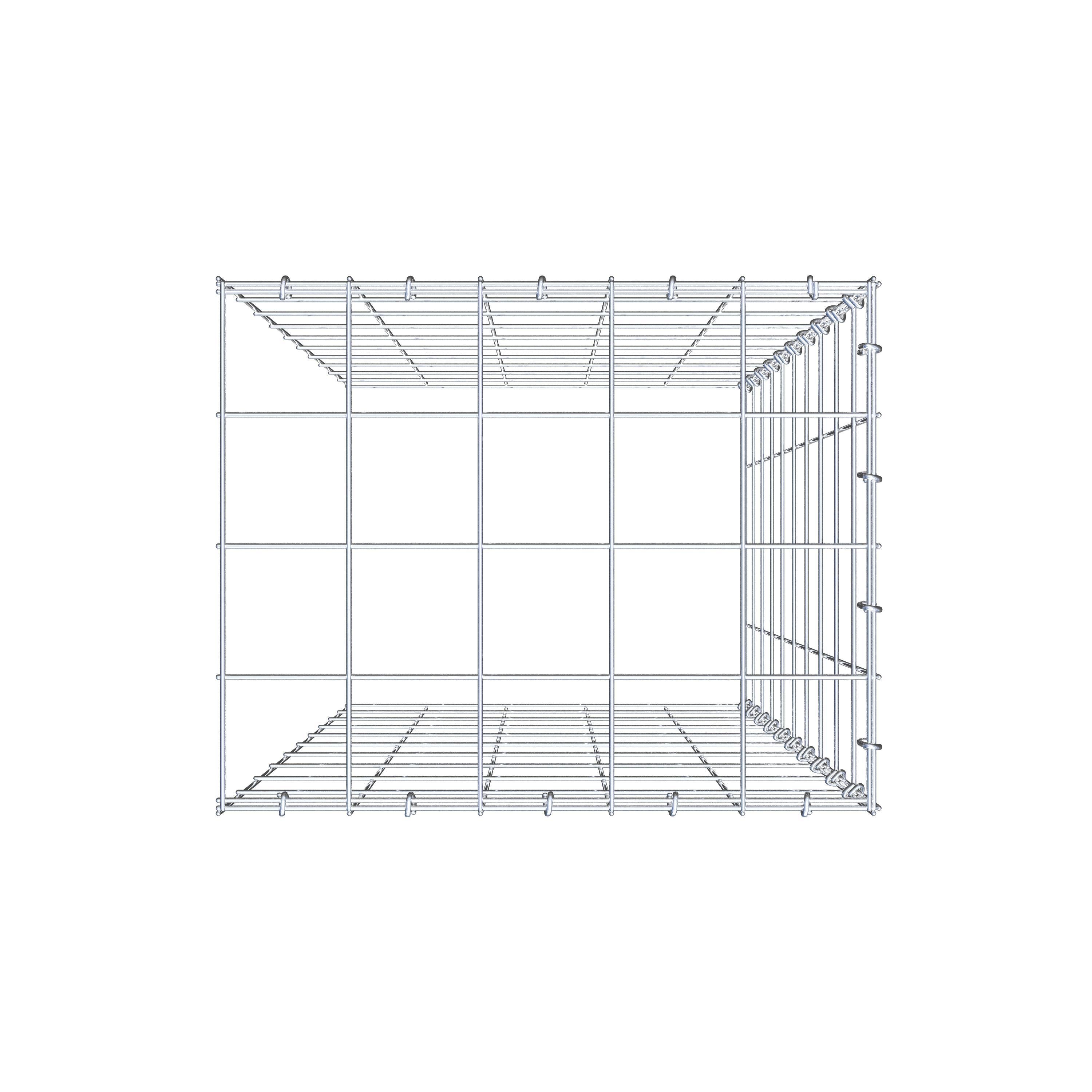 Anbaugabione Typ 4 100 cm x 50 cm x 40 cm (L x H x T), Maschenweite 10 cm x 10 cm, C-Ring