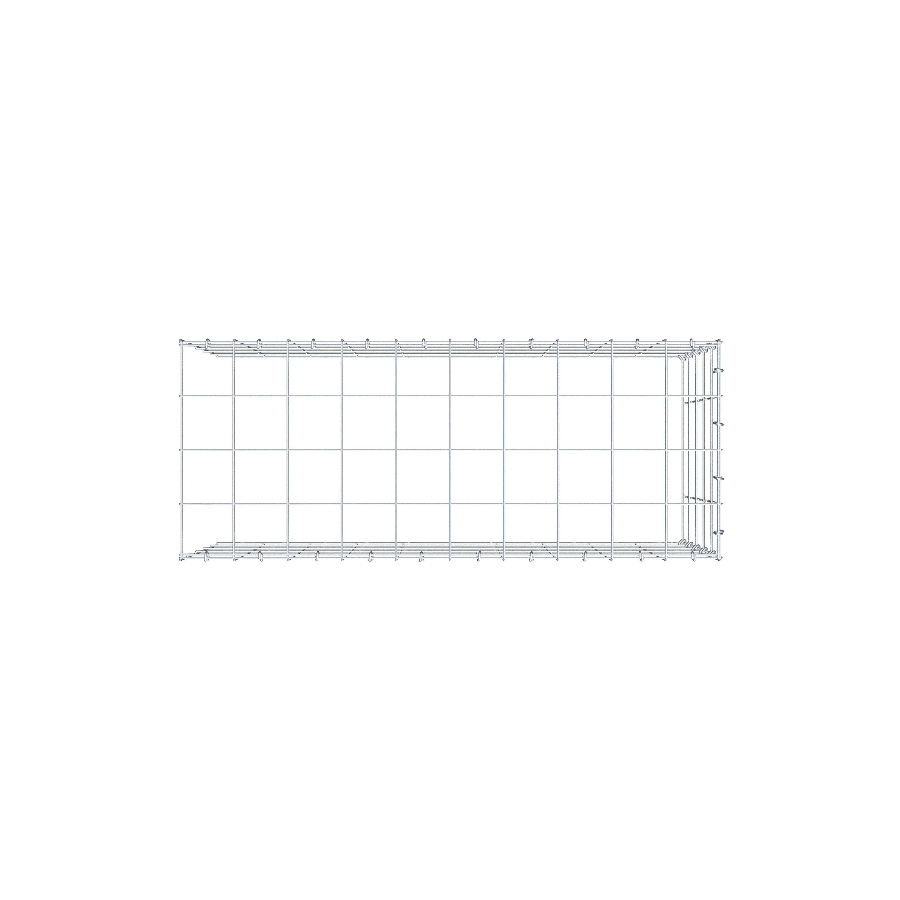 Anbaugabione Typ 4 100 cm x 50 cm x 40 cm (L x H x T), Maschenweite 10 cm x 10 cm, C-Ring