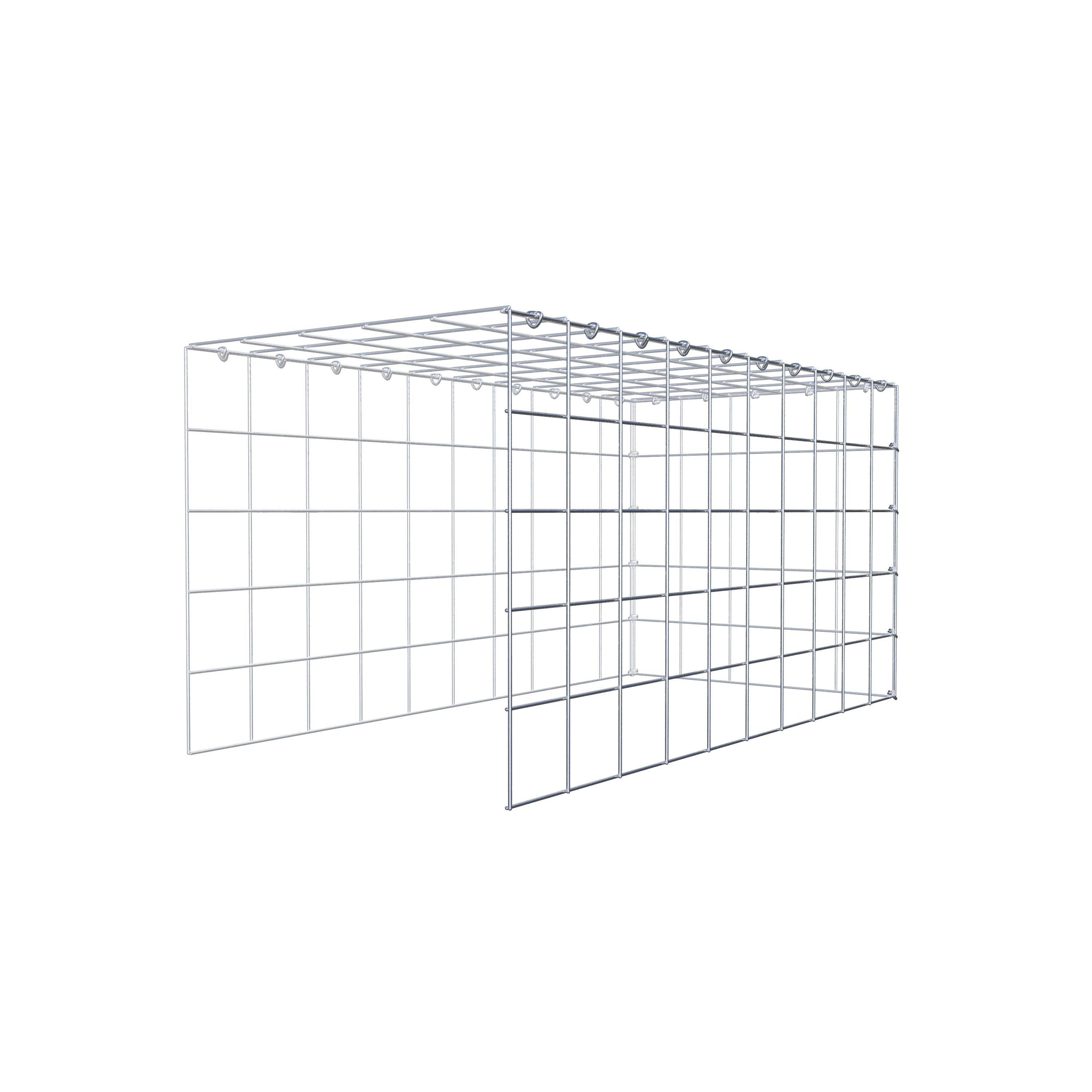 Schanskorf type 4 100 cm x 50 cm x 50 cm (L x H x D), maaswijdte 10 cm x 10 cm, C-ring