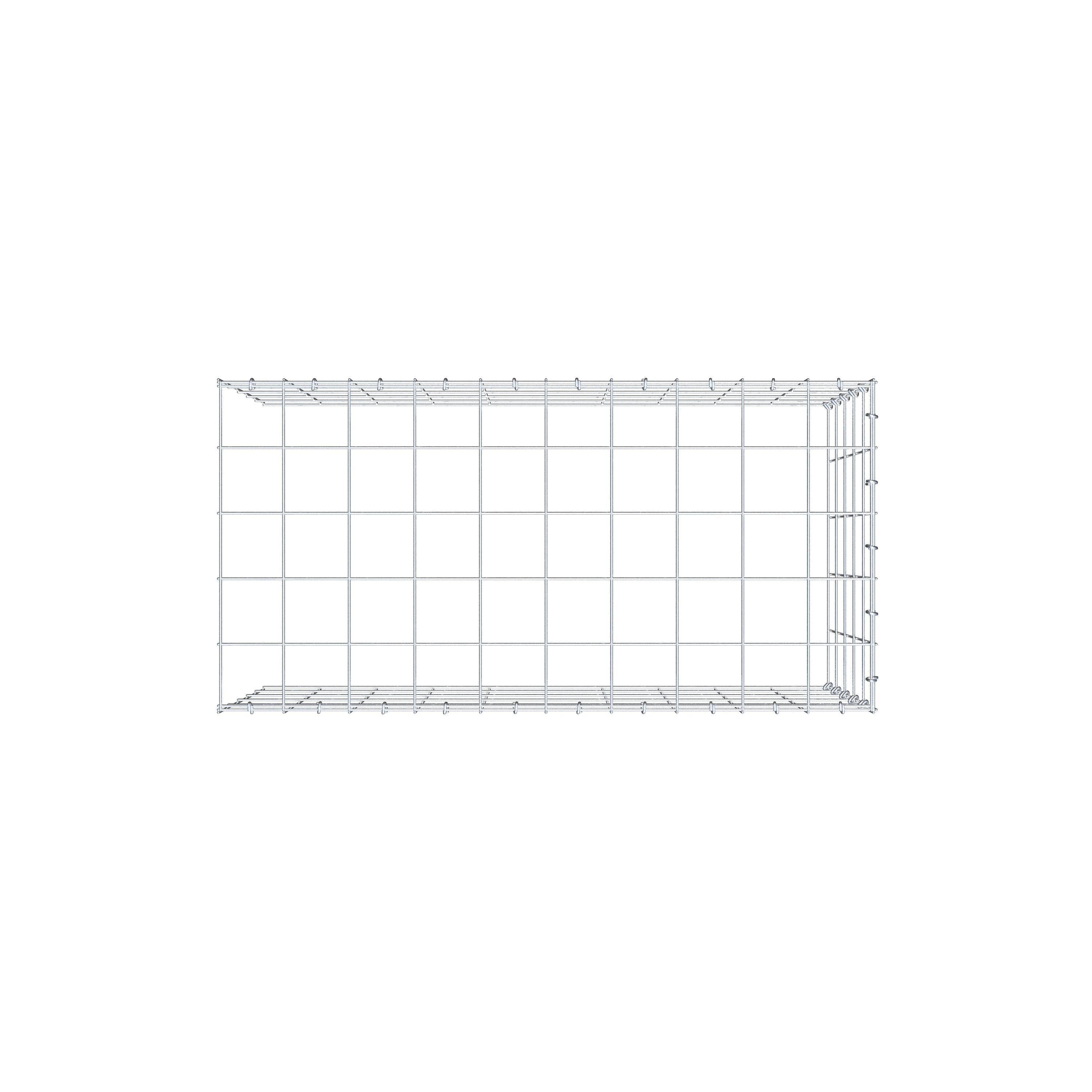 Schanskorf type 4 100 cm x 50 cm x 50 cm (L x H x D), maaswijdte 10 cm x 10 cm, C-ring