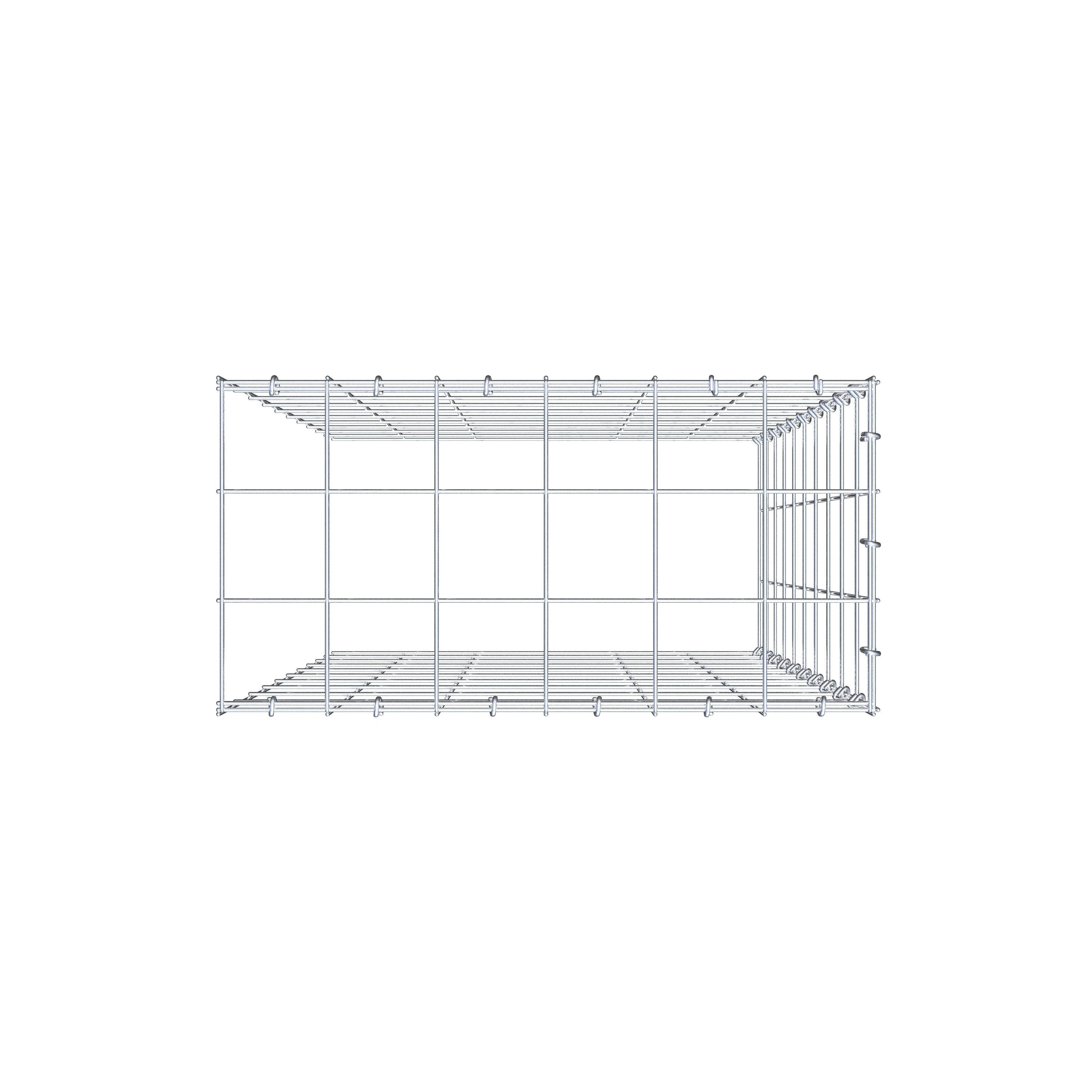 Schanskorf type 4 100 cm x 60 cm x 30 cm (L x H x D), maaswijdte 10 cm x 10 cm, C-ring