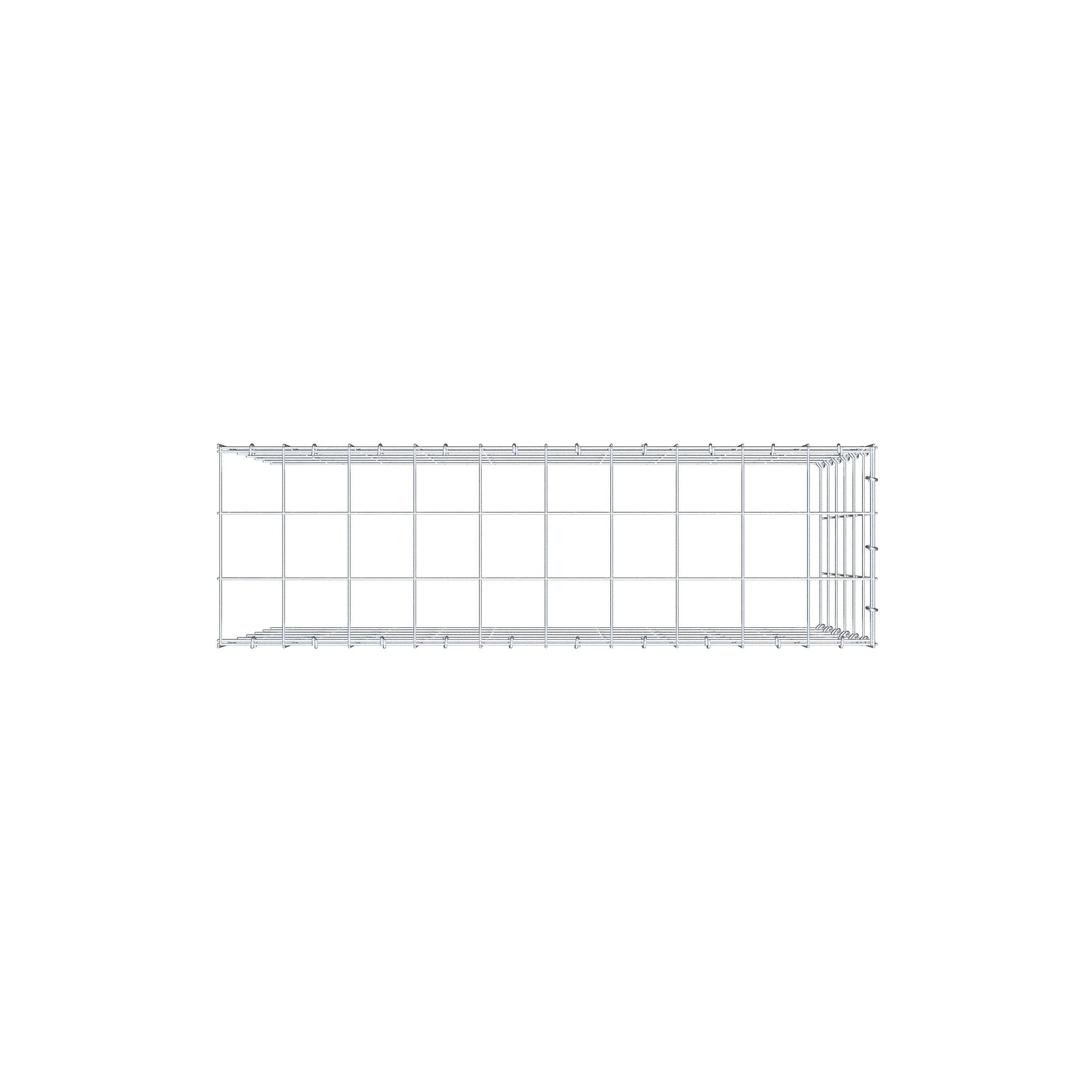 Schanskorf type 4 100 cm x 60 cm x 30 cm (L x H x D), maaswijdte 10 cm x 10 cm, C-ring