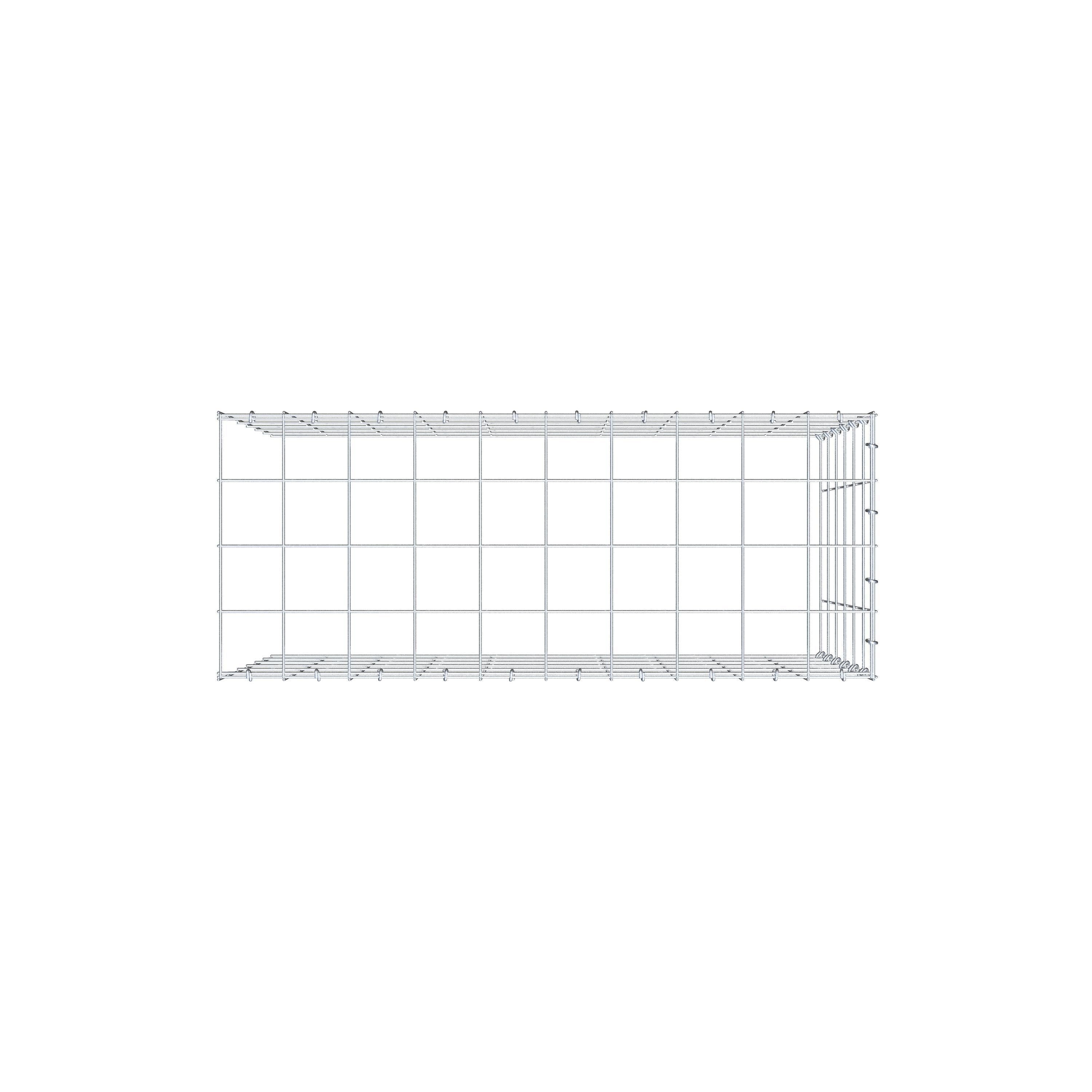 Schanskorf type 4 100 cm x 60 cm x 40 cm (L x H x D), maaswijdte 10 cm x 10 cm, C-ring