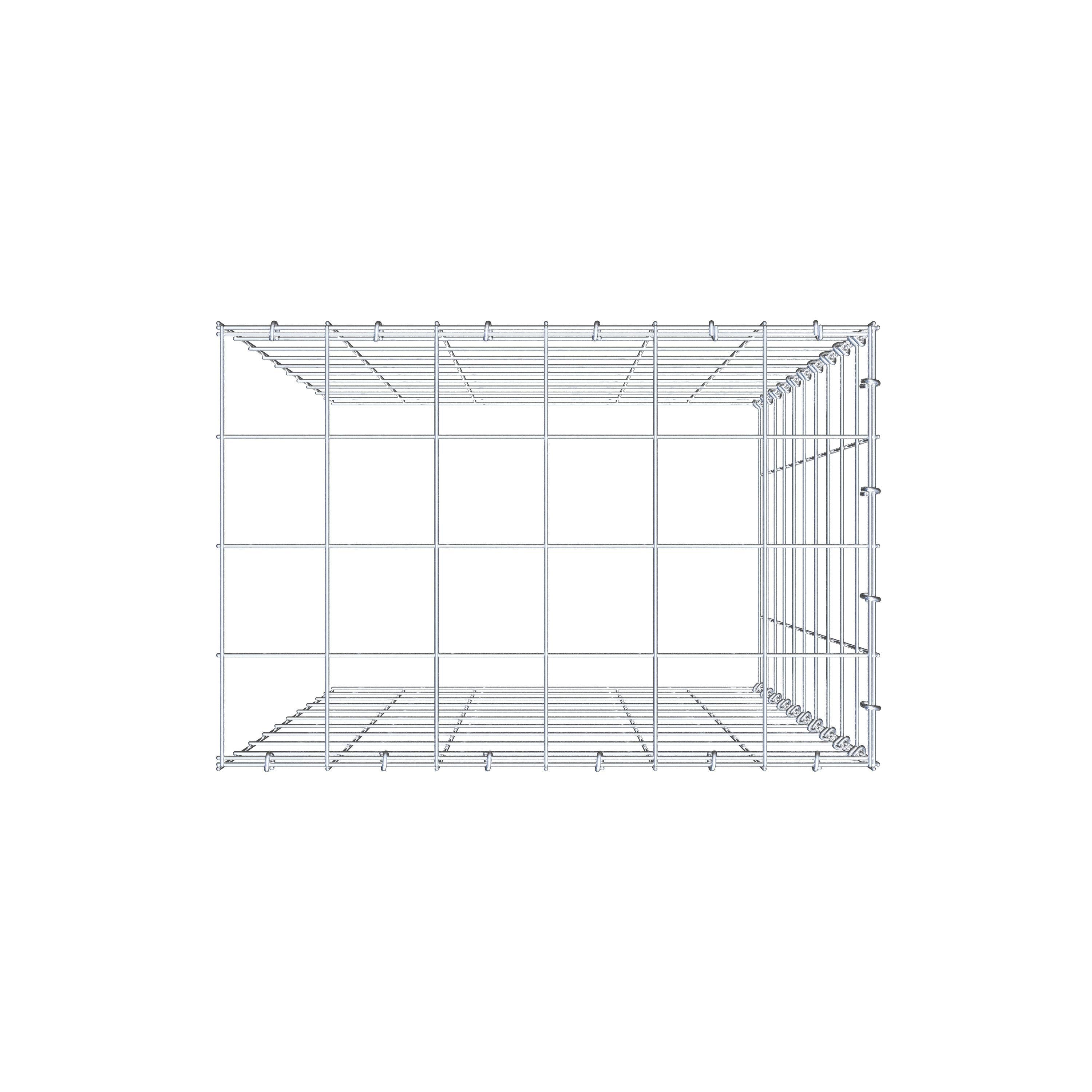 Schanskorf type 4 100 cm x 60 cm x 40 cm (L x H x D), maaswijdte 10 cm x 10 cm, C-ring