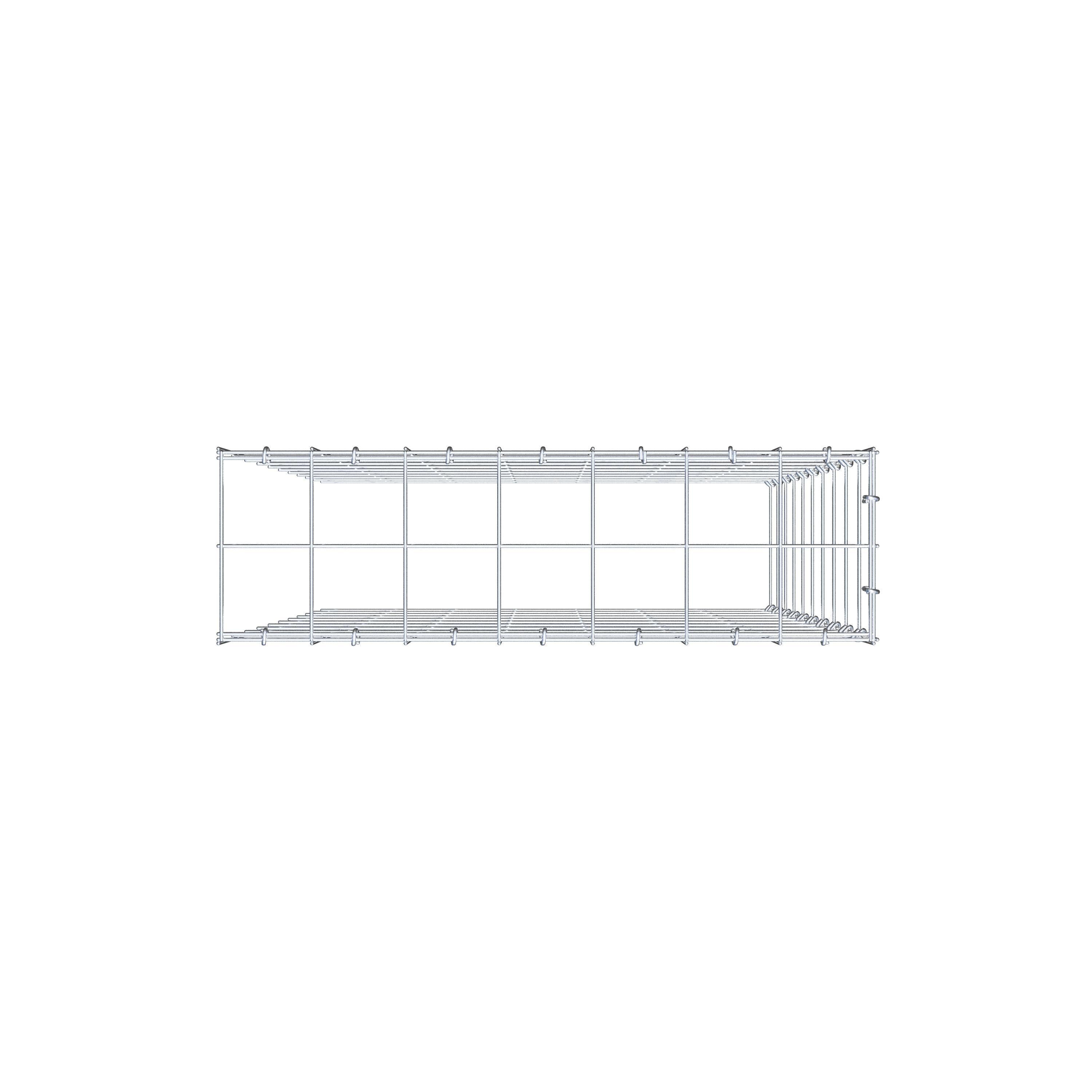 Schanskorf type 4 100 cm x 70 cm x 20 cm (L x H x D), maaswijdte 10 cm x 10 cm, C-ring