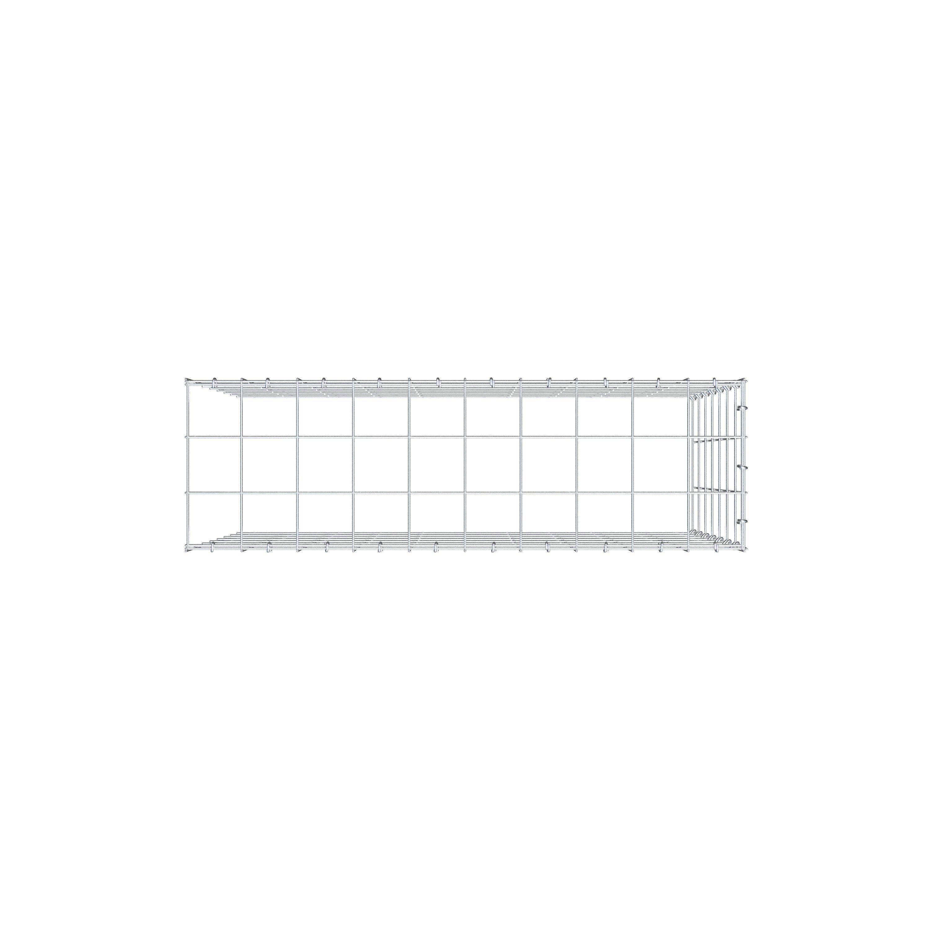 Schanskorf type 4 100 cm x 70 cm x 30 cm (L x H x D), maaswijdte 10 cm x 10 cm, C-ring