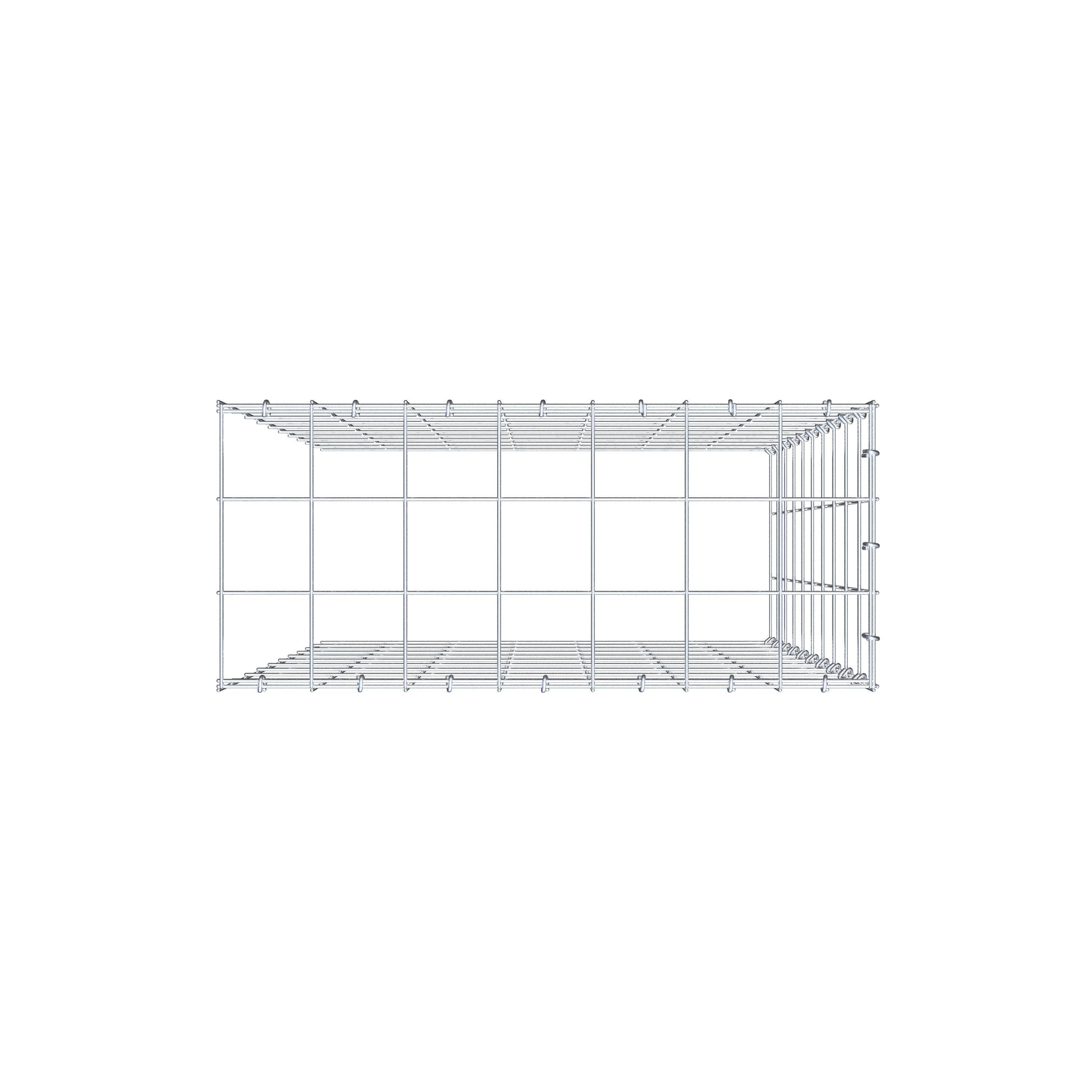 Schanskorf type 4 100 cm x 70 cm x 30 cm (L x H x D), maaswijdte 10 cm x 10 cm, C-ring