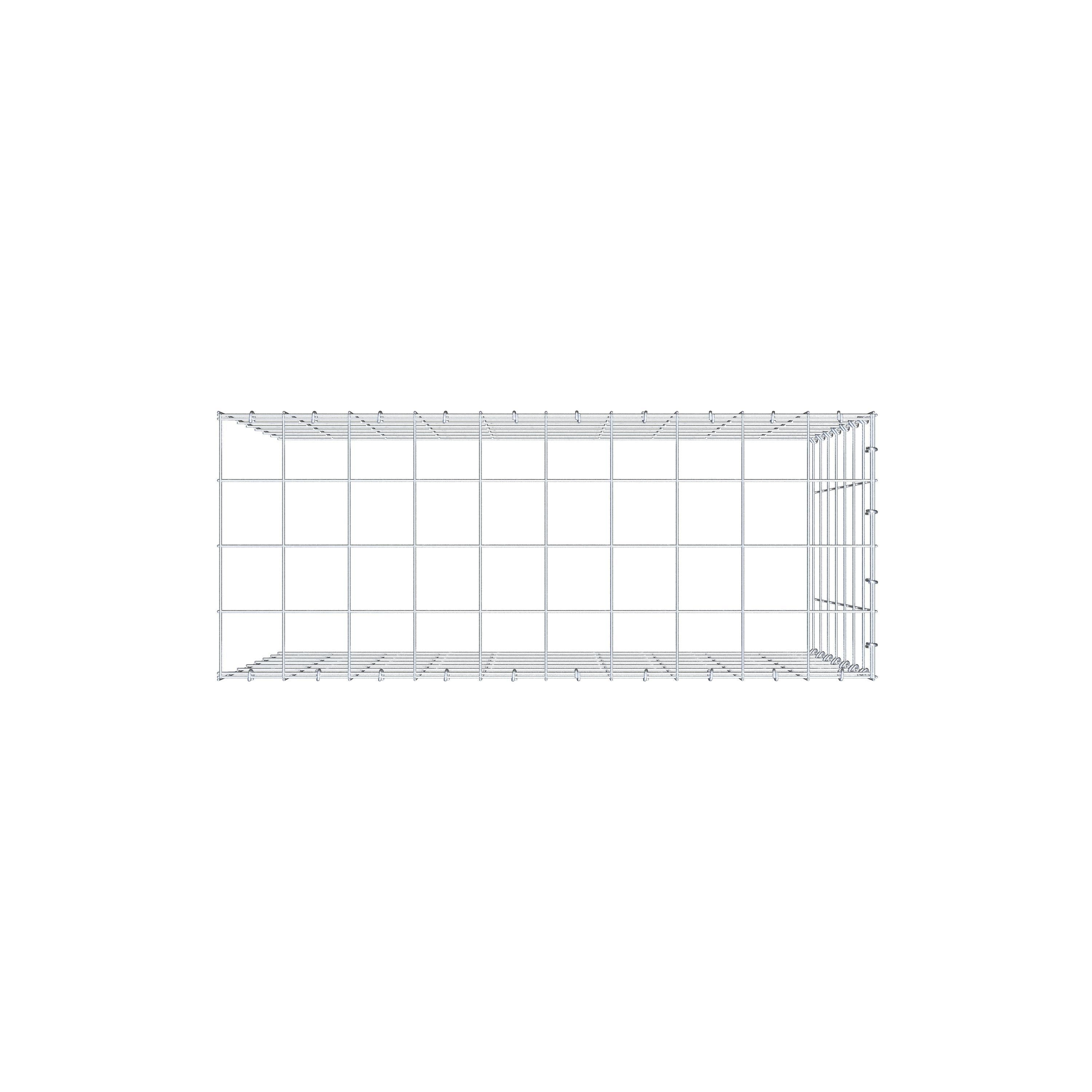 Pile aggiuntivo tipo 4 100 cm x 70 cm x 40 cm (L x H x P), maglia 10 cm x 10 cm, anello a C