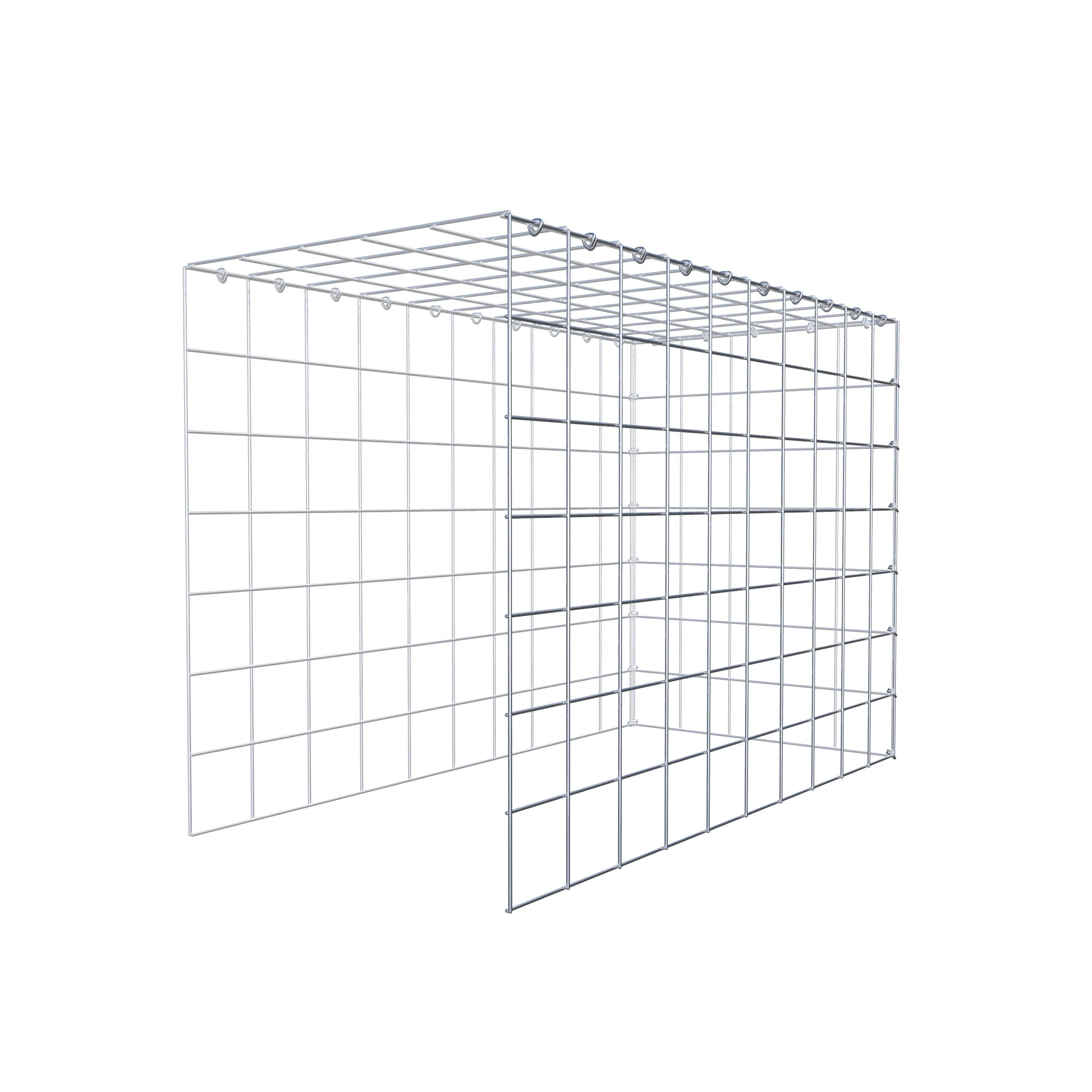 Schanskorf type 4 100 cm x 70 cm x 50 cm (L x H x D), maaswijdte 10 cm x 10 cm, C-ring