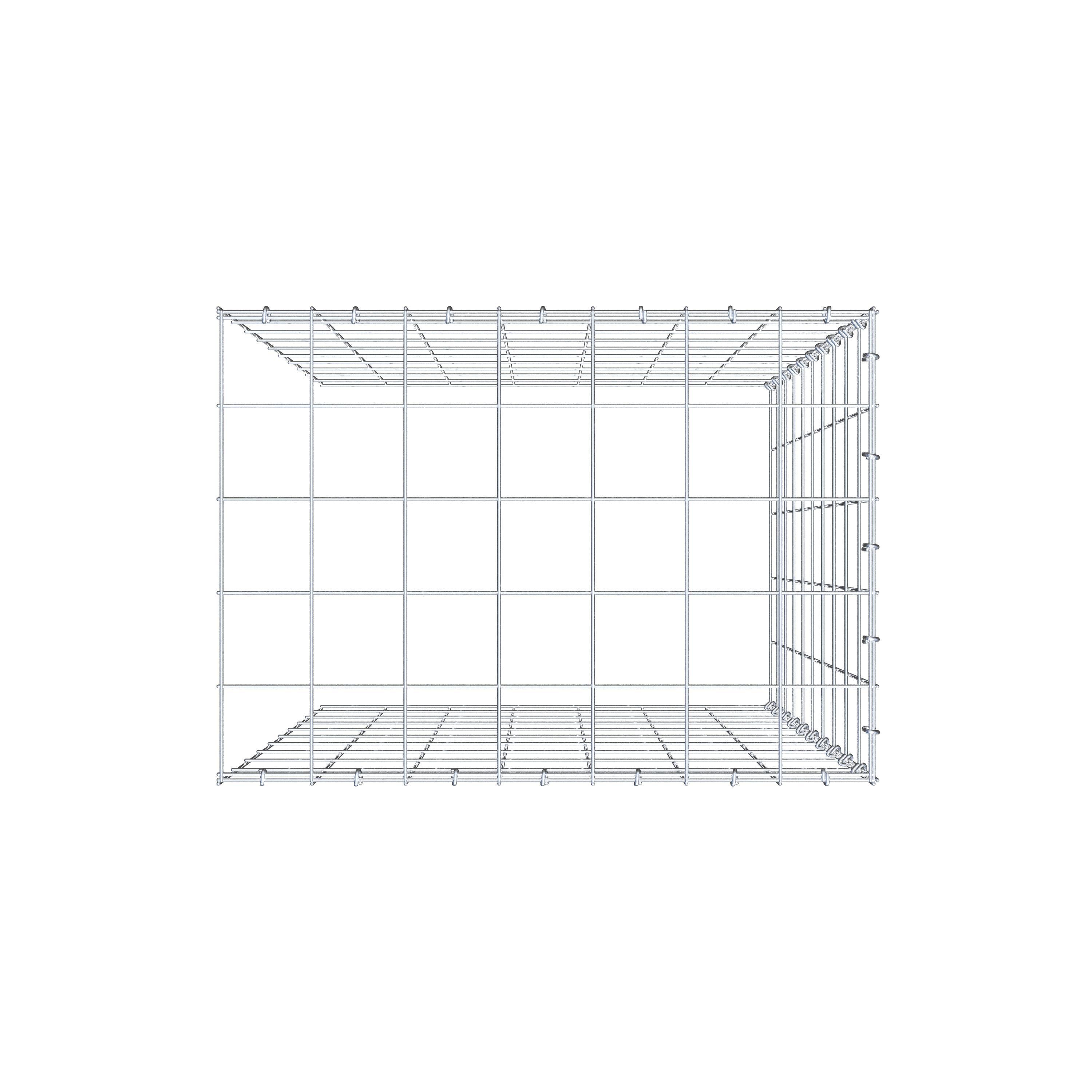 Schanskorf type 4 100 cm x 70 cm x 50 cm (L x H x D), maaswijdte 10 cm x 10 cm, C-ring