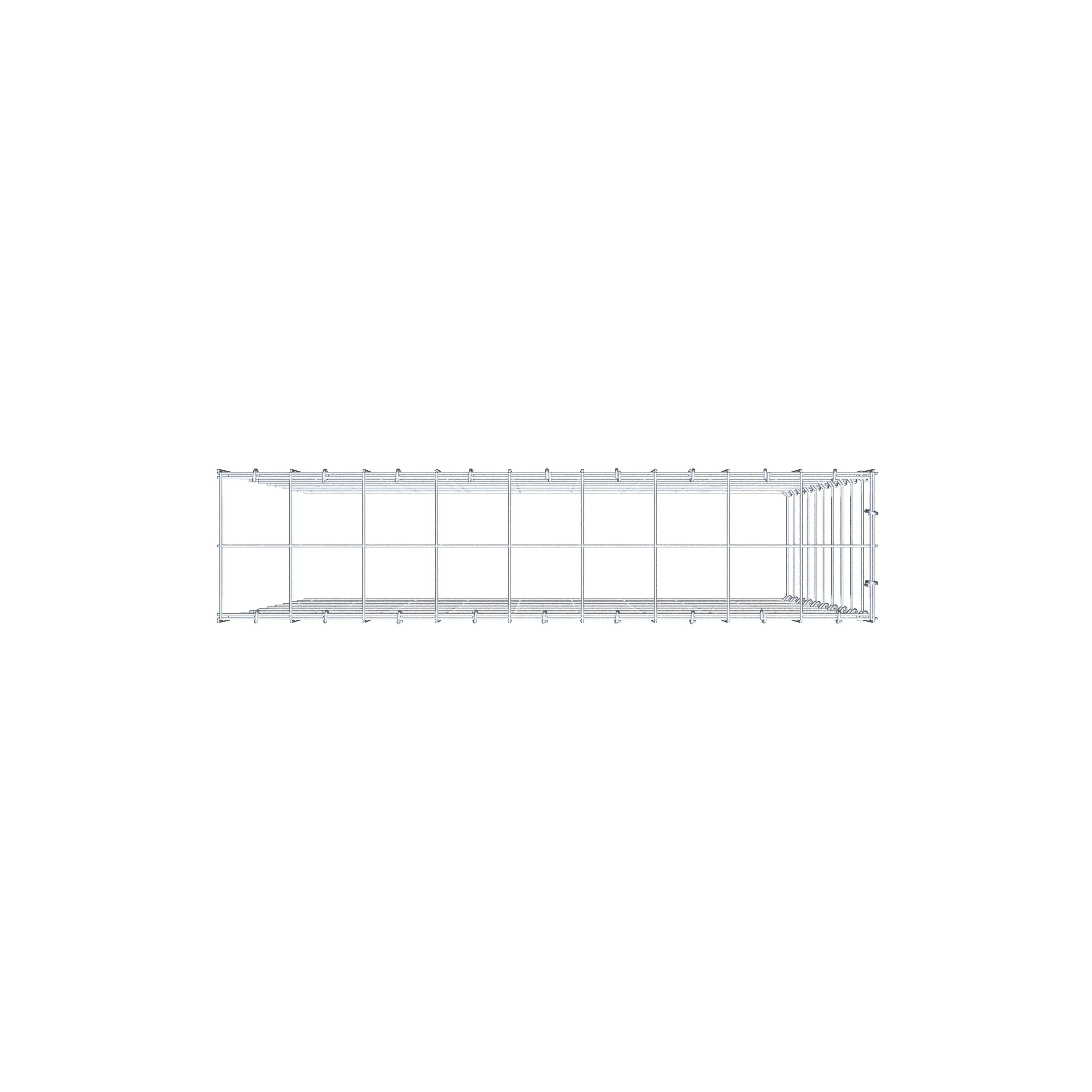 Schanskorf type 4 100 cm x 90 cm x 20 cm (L x H x D), maaswijdte 10 cm x 10 cm, C-ring