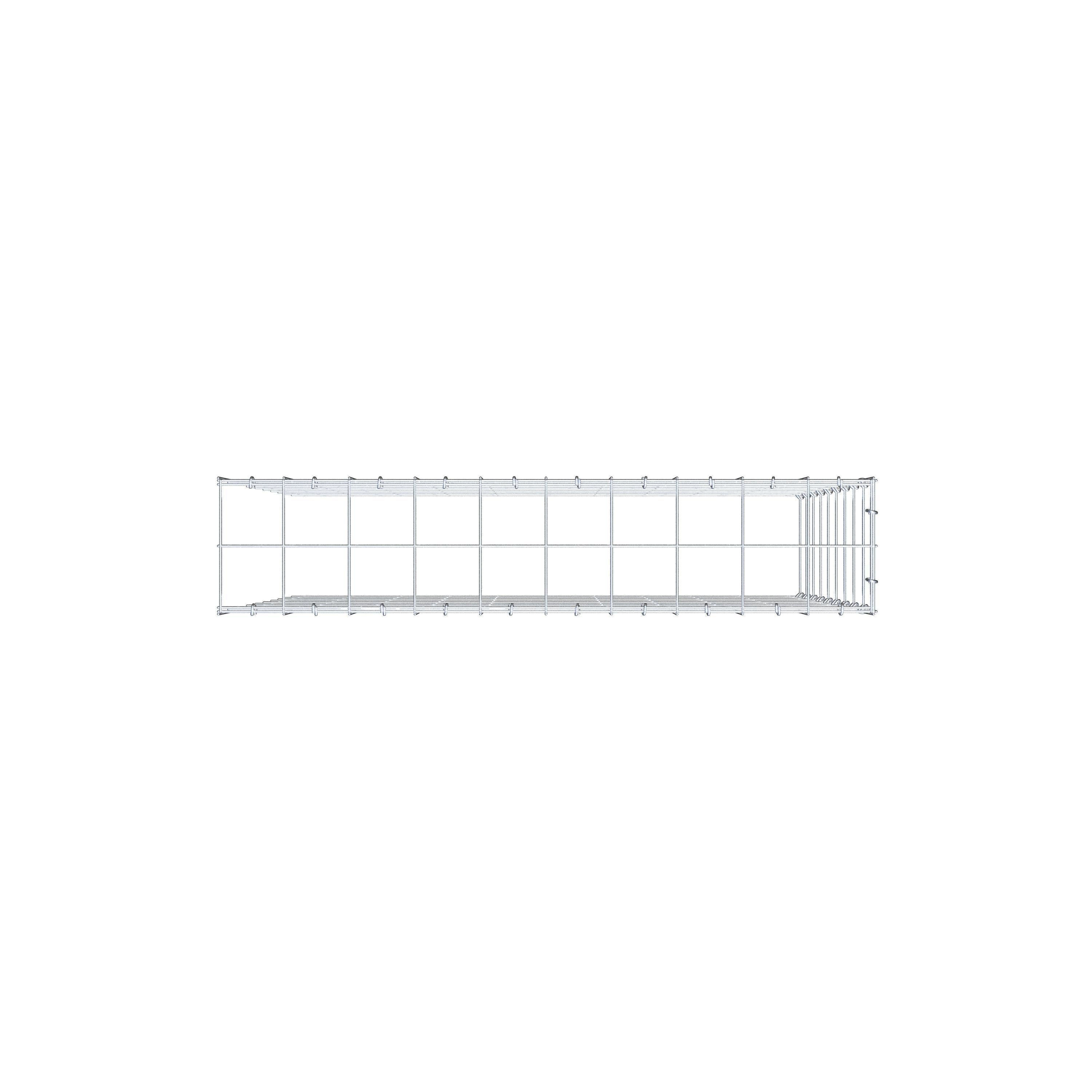 Schanskorf type 4 100 cm x 90 cm x 20 cm (L x H x D), maaswijdte 10 cm x 10 cm, C-ring