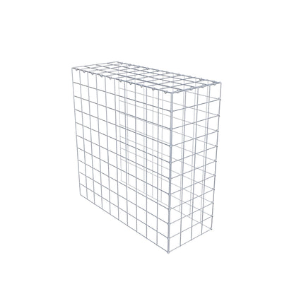 Monteret gabion type 4 100 cm x 100 cm x 40 cm (L x H x D), maskestørrelse 10 cm x 10 cm, C-ring