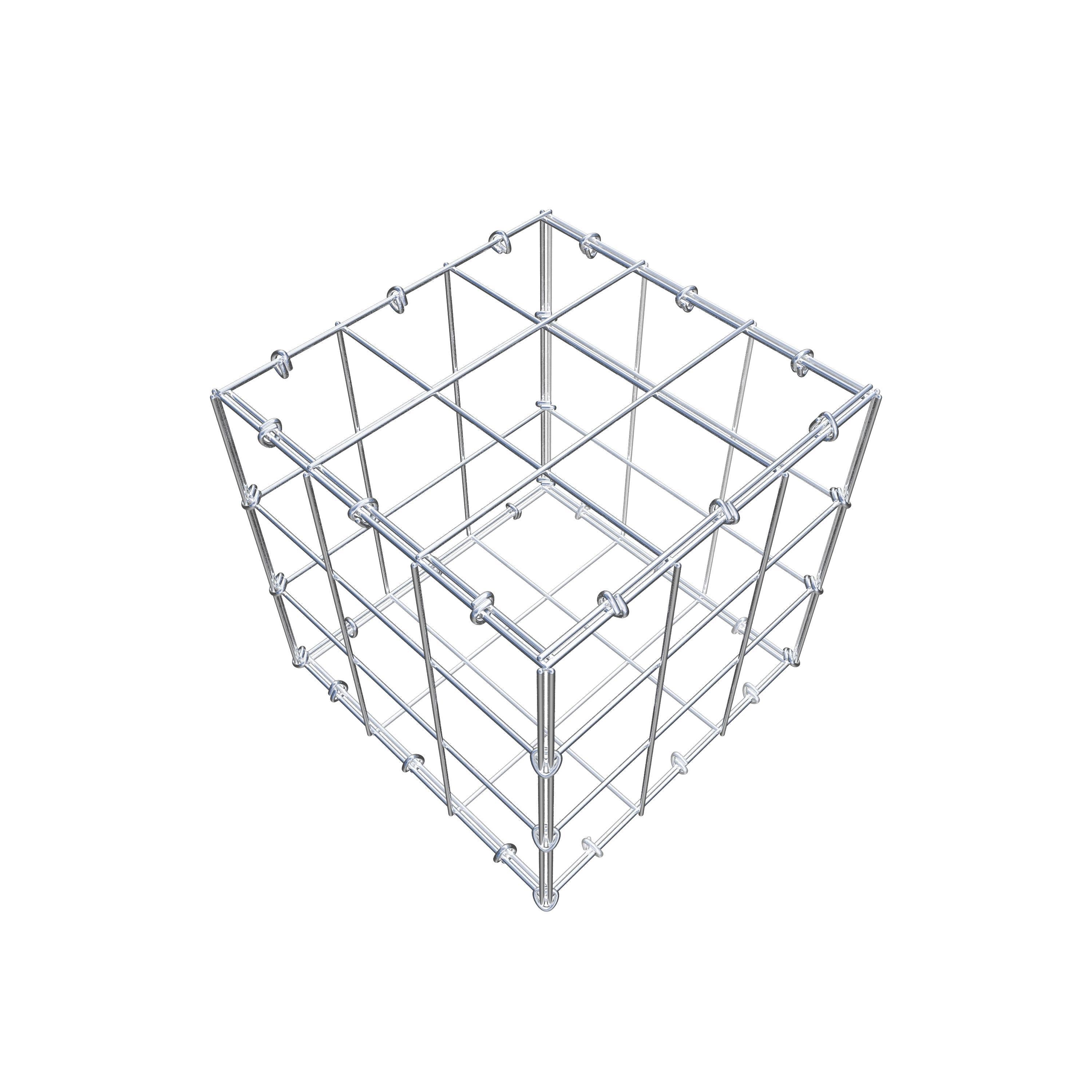 Schanskorf 30 cm x 30 cm x 30 cm (L x H x D), maaswijdte 10 cm x 10 cm, C-ring