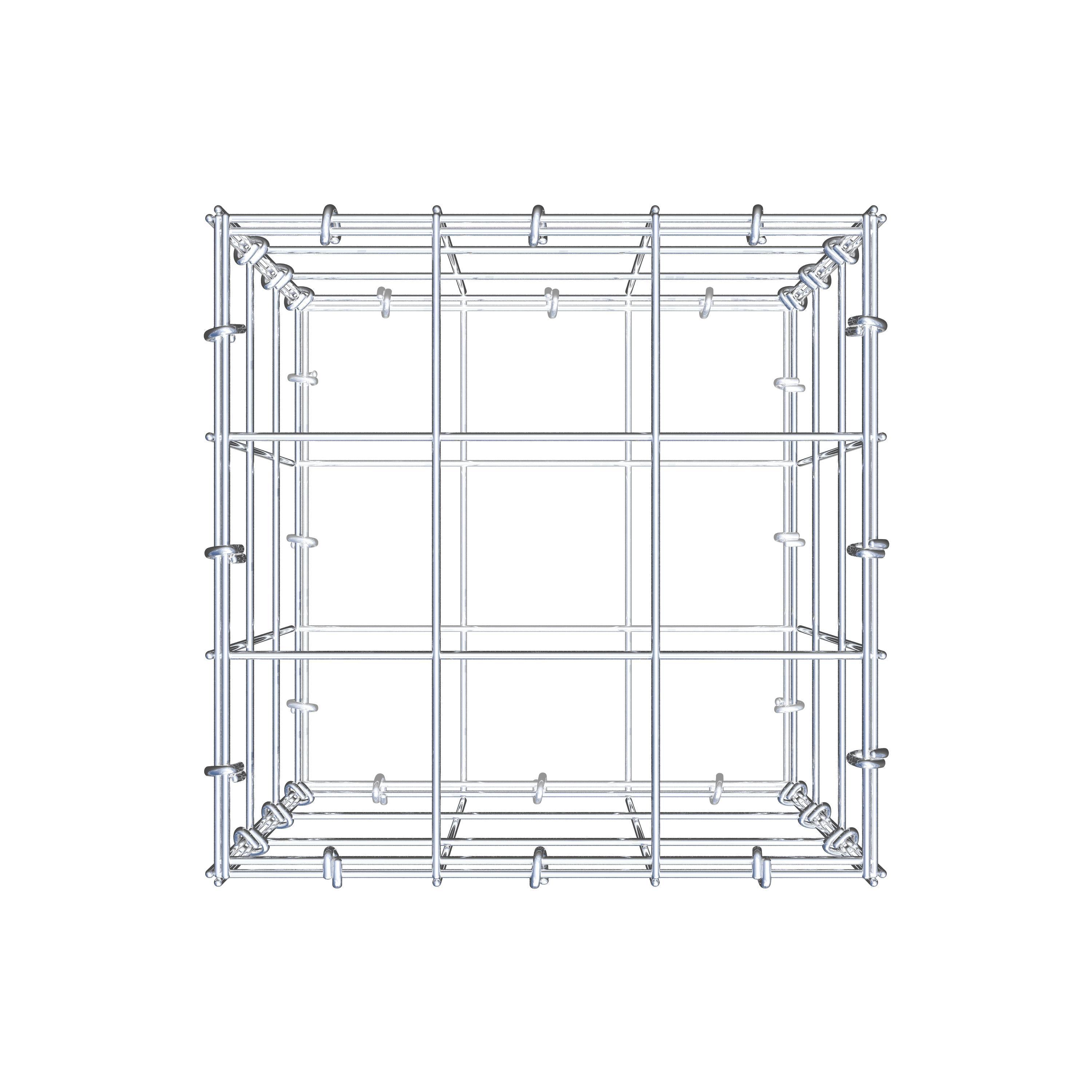 Schanskorf 30 cm x 30 cm x 30 cm (L x H x D), maaswijdte 10 cm x 10 cm, C-ring