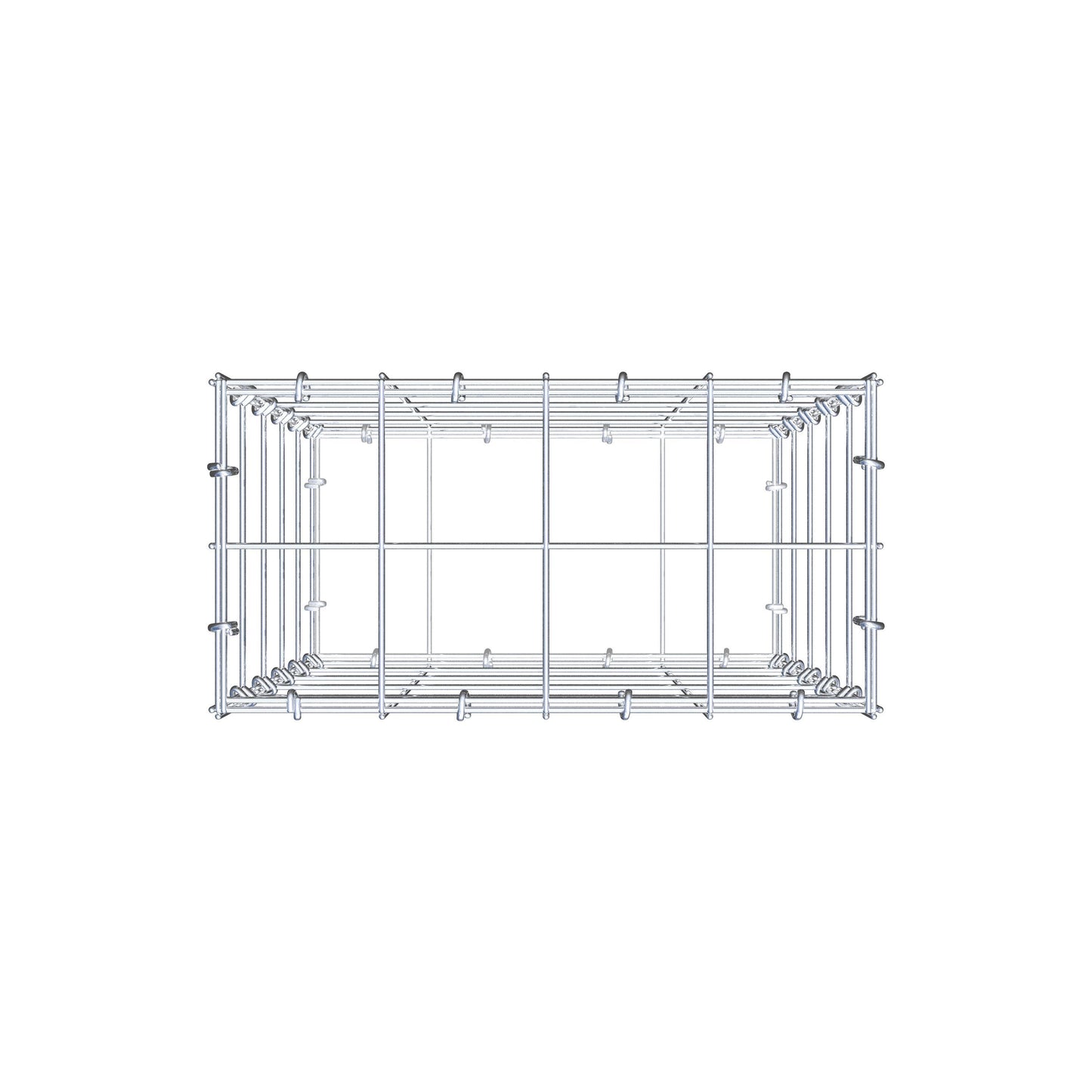 Gavión 50 cm x 40 cm x 20 cm (L x A x P), malla 10 cm x 10 cm, anillo en C