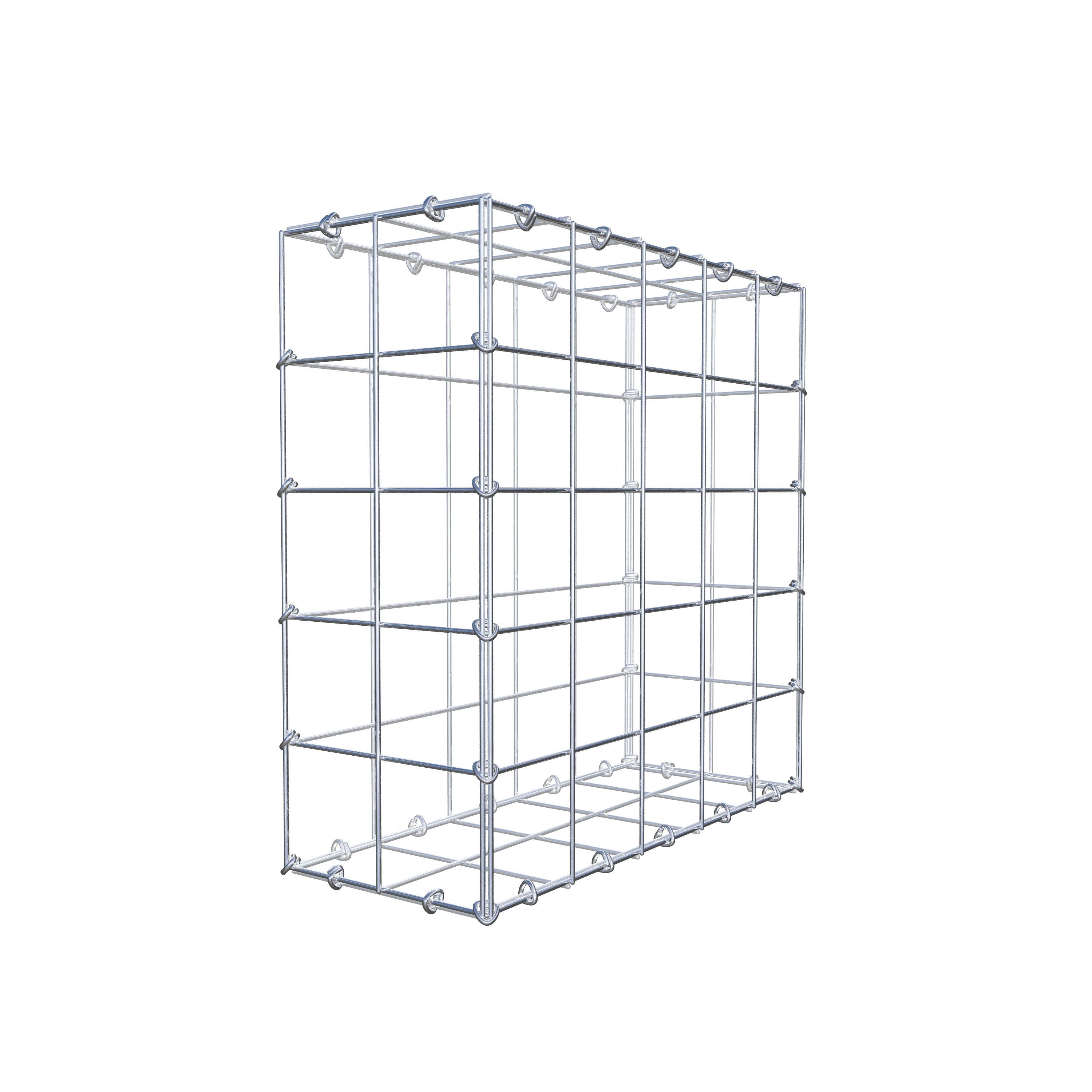 Schanskorf 50 cm x 50 cm x 20 cm (L x H x D), maaswijdte 10 cm x 10 cm, C-ring