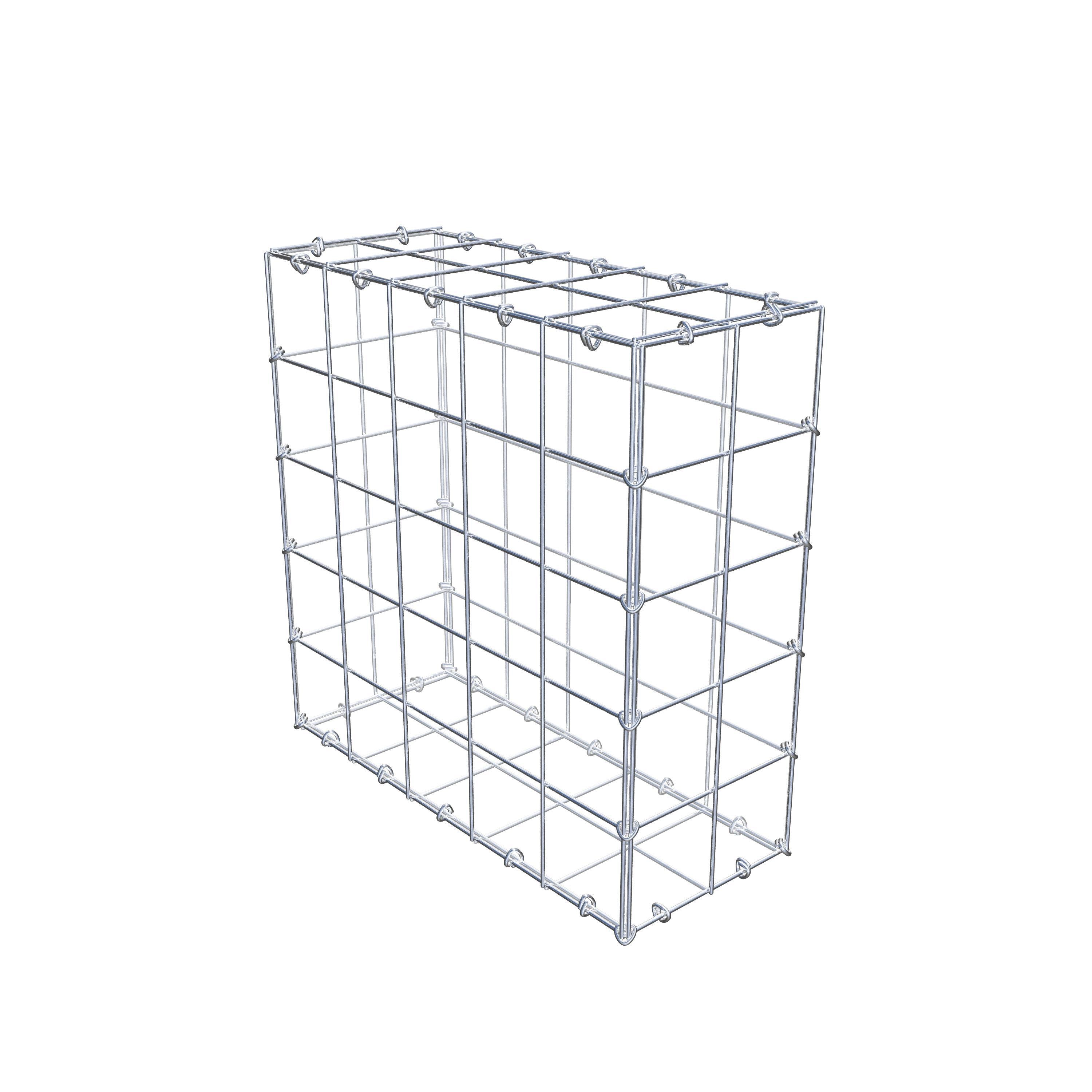 Schanskorf 50 cm x 50 cm x 20 cm (L x H x D), maaswijdte 10 cm x 10 cm, C-ring