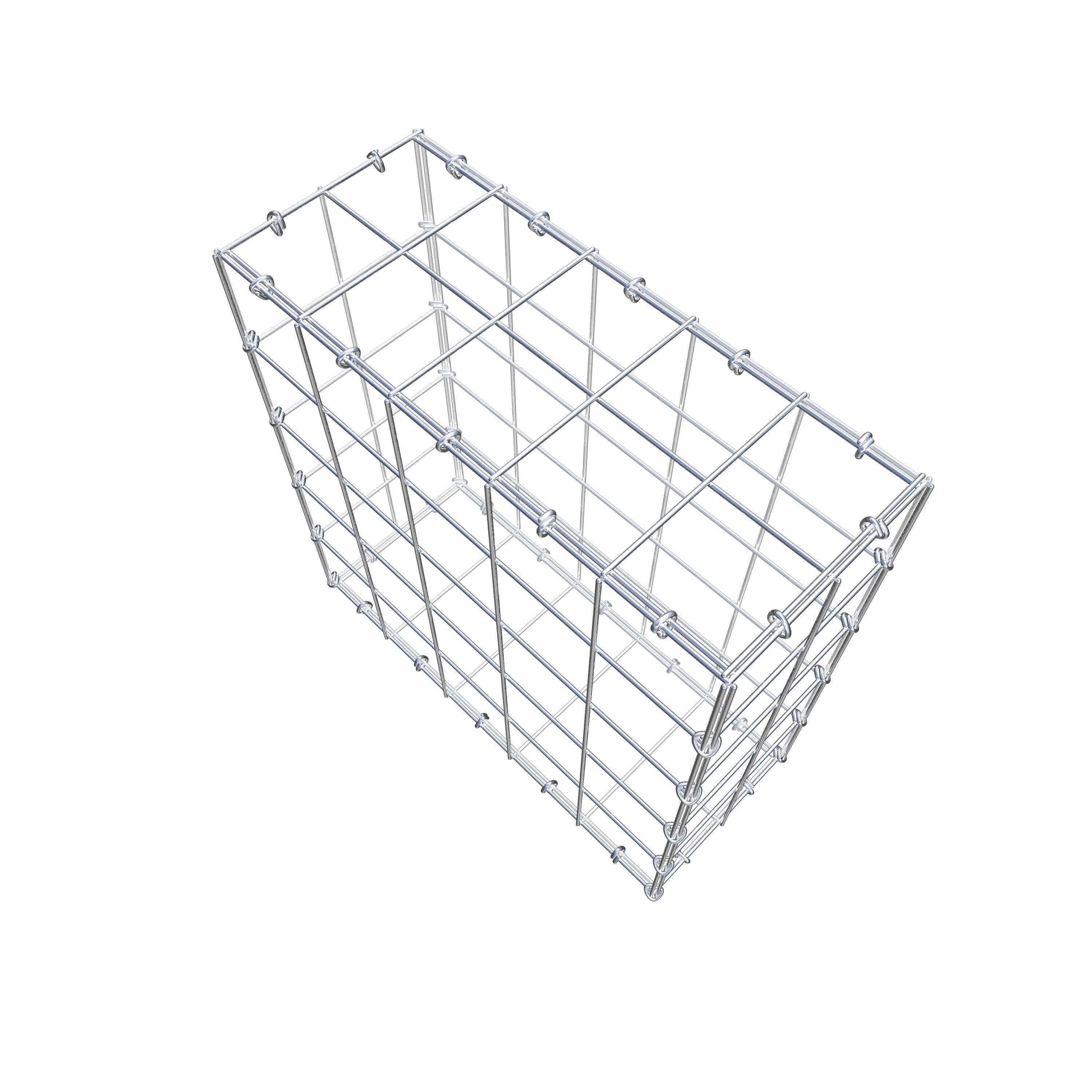 Schanskorf 50 cm x 50 cm x 20 cm (L x H x D), maaswijdte 10 cm x 10 cm, C-ring